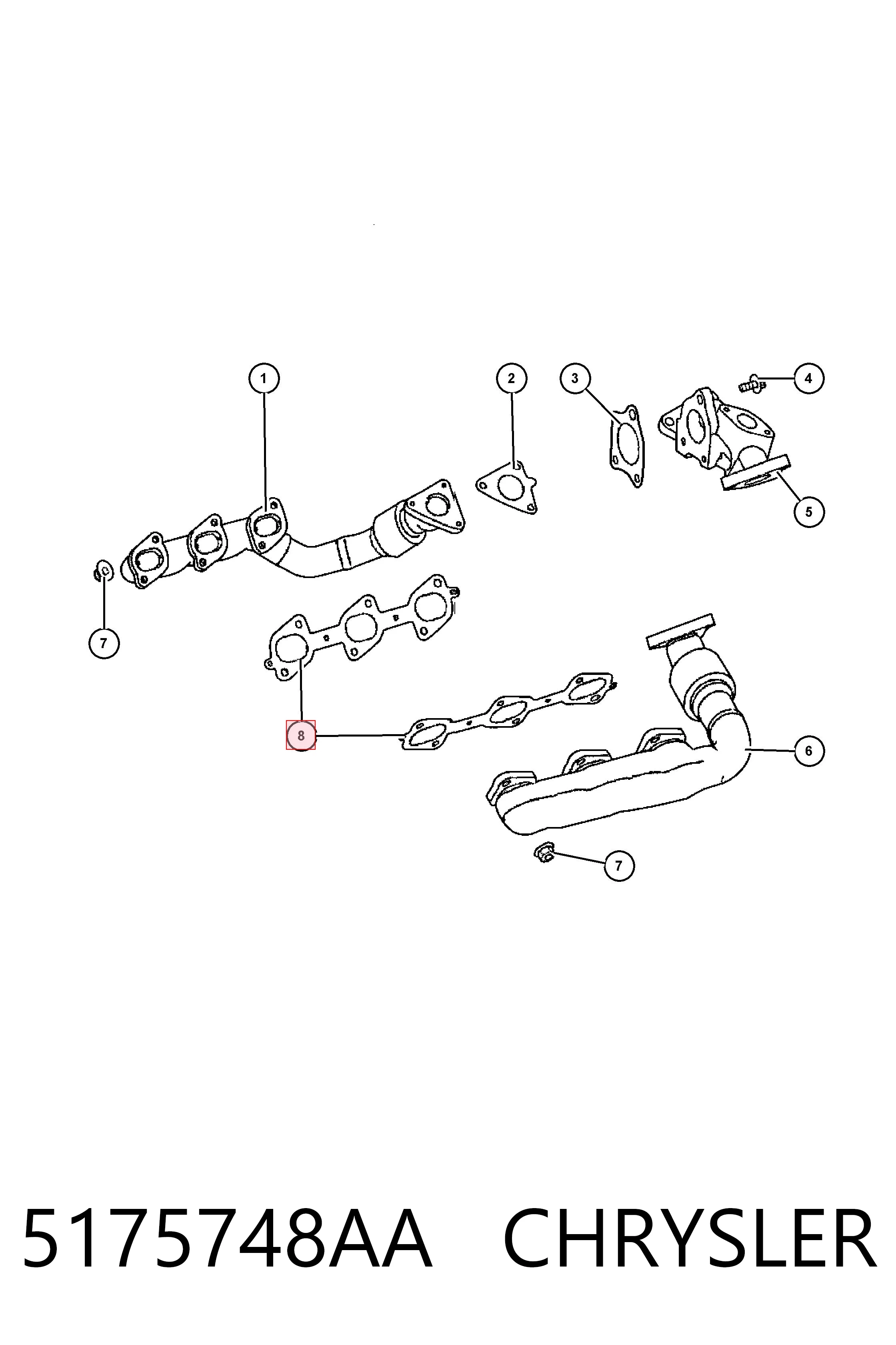 Uszczelka kolektora wydechowego do Mercedes CLS  C219