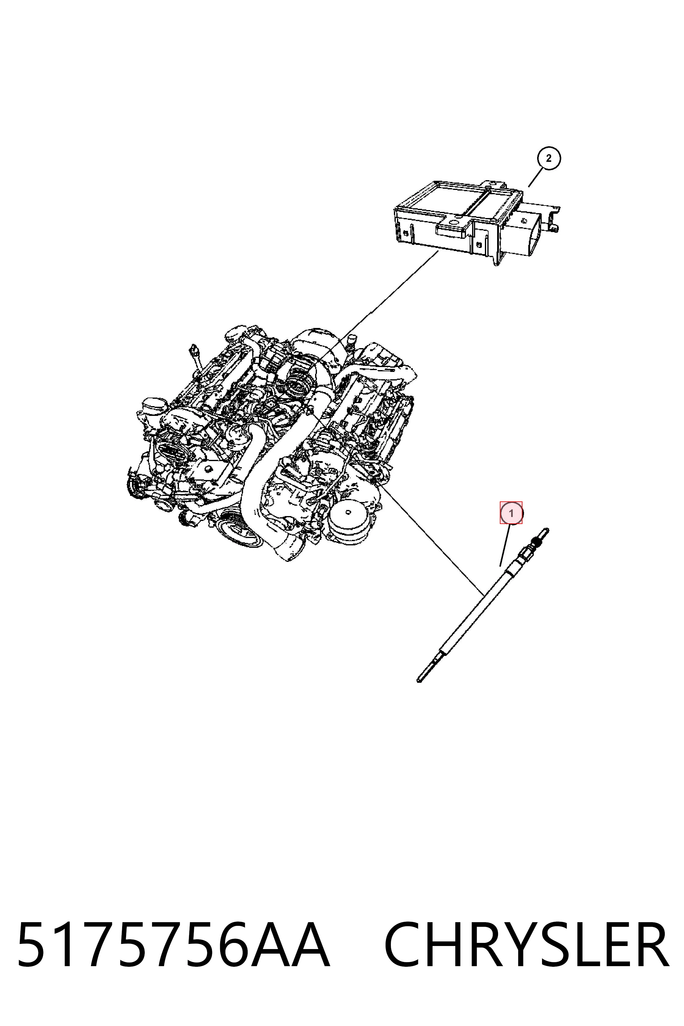 5175756AA Chrysler Świeca żarowa