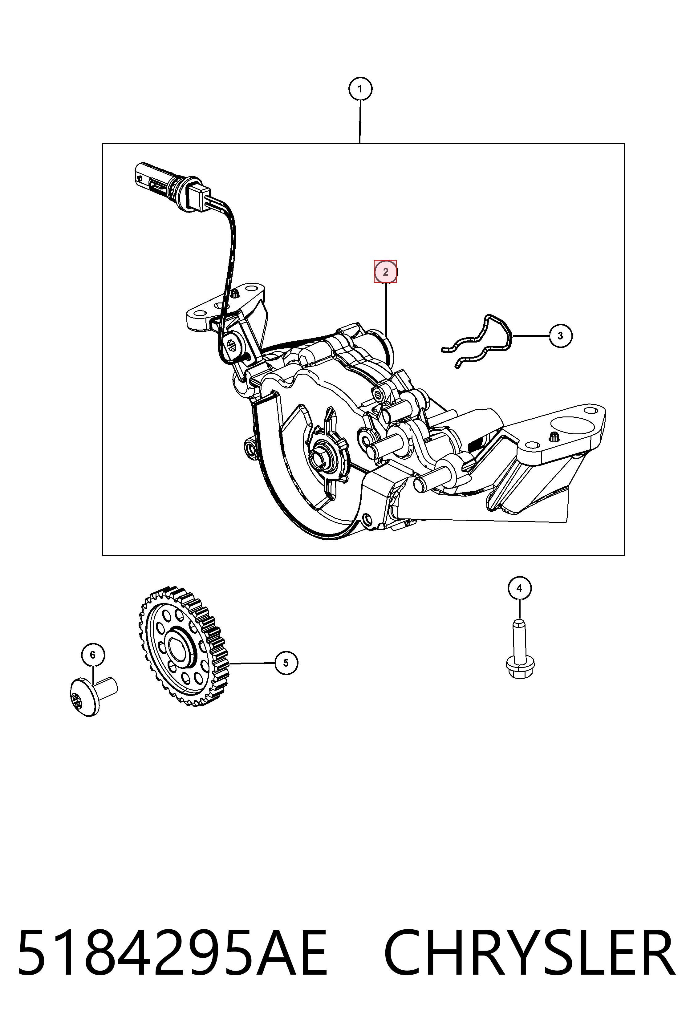 5184295AE Chrysler Pompa oleju