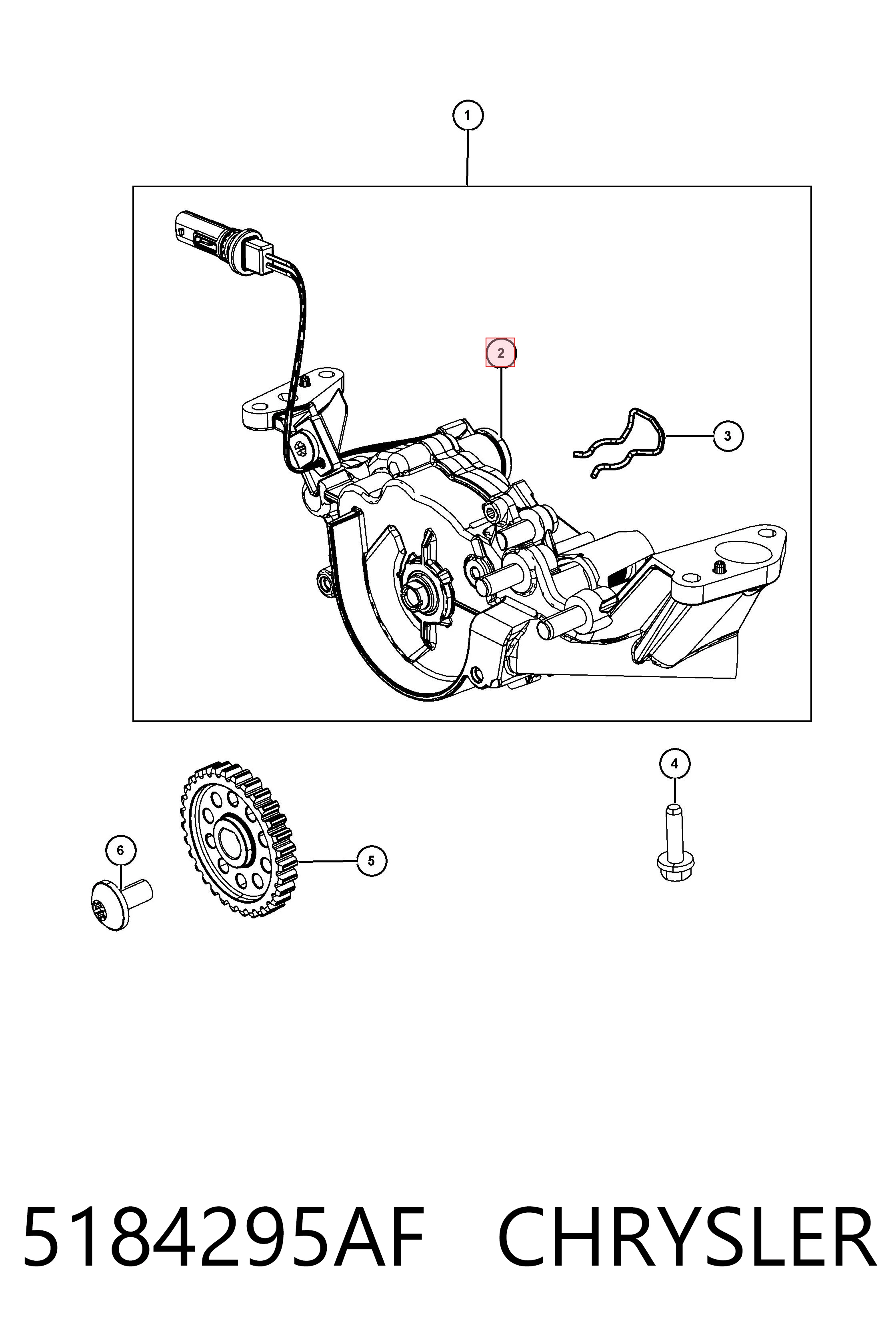 5184295AF Chrysler Pompa oleju