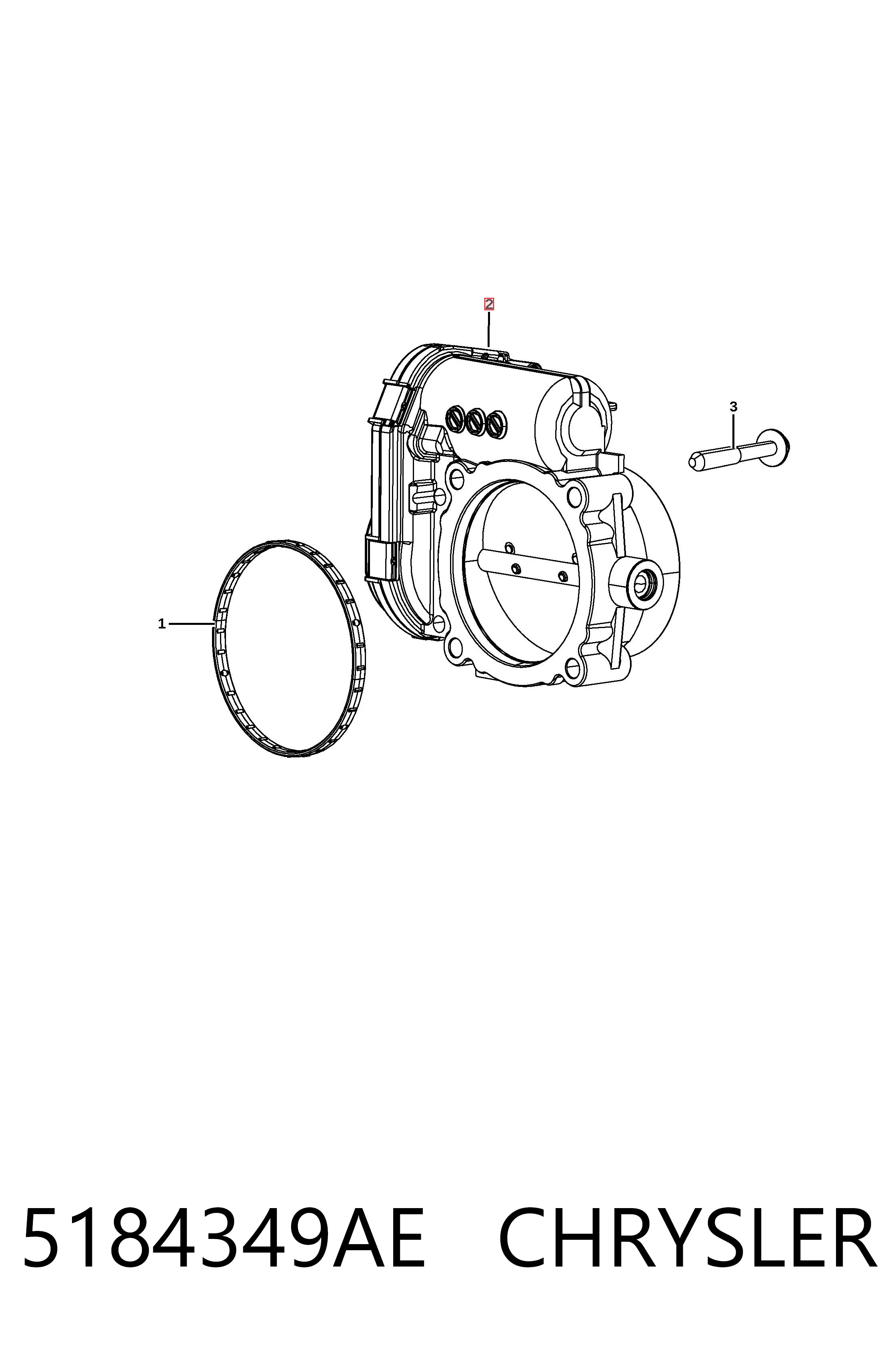 5184349AE Chrysler Przepustnica, komplet