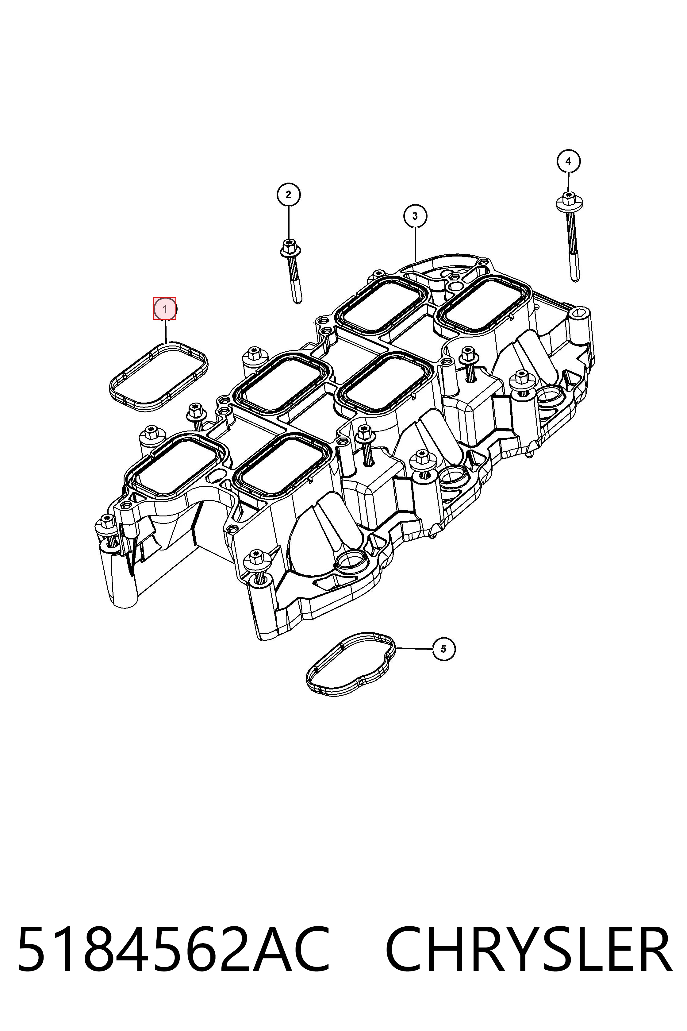5184562AC Chrysler Uszczelka kolektora ssącego