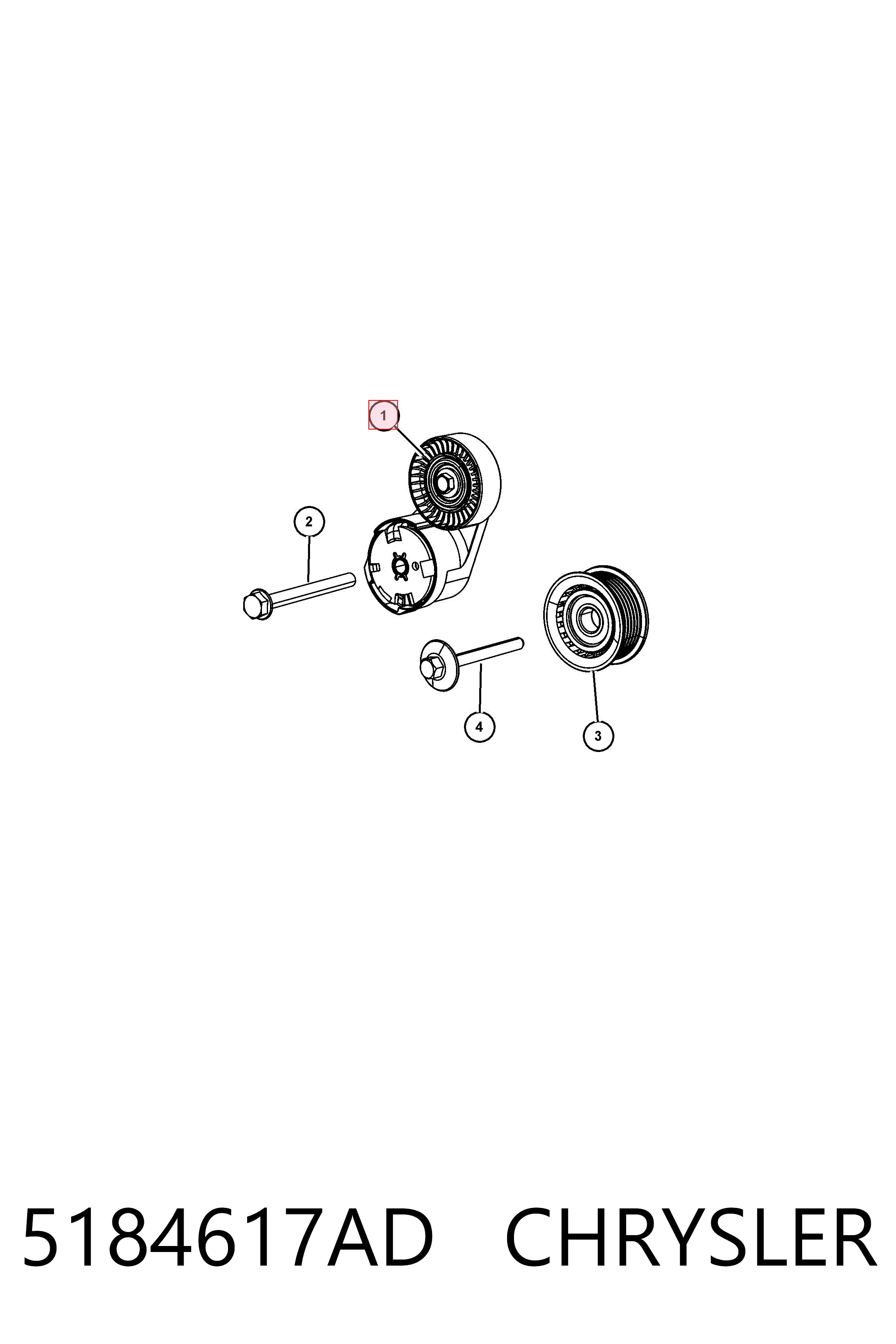5184617AD Chrysler Napinacz paska napędowego