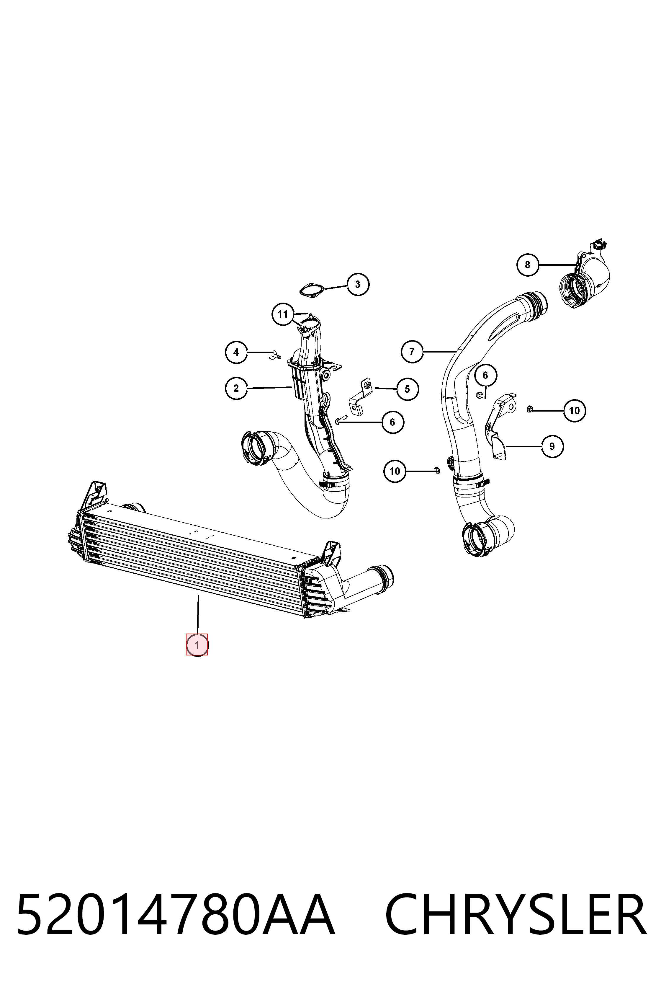 Chłodnica intercoolera do Jeep Cherokee  KL