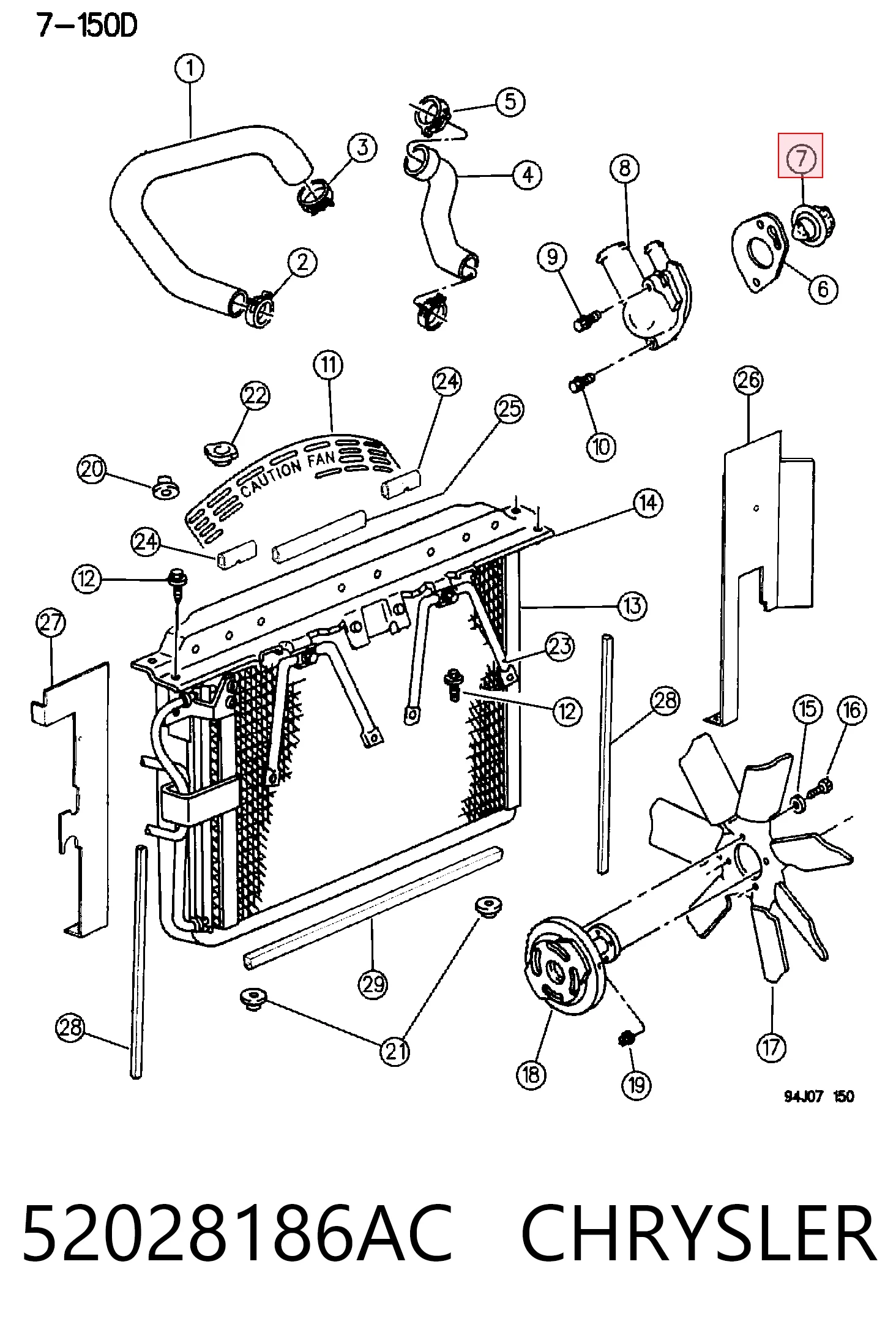 52028186AC Chrysler Termostat