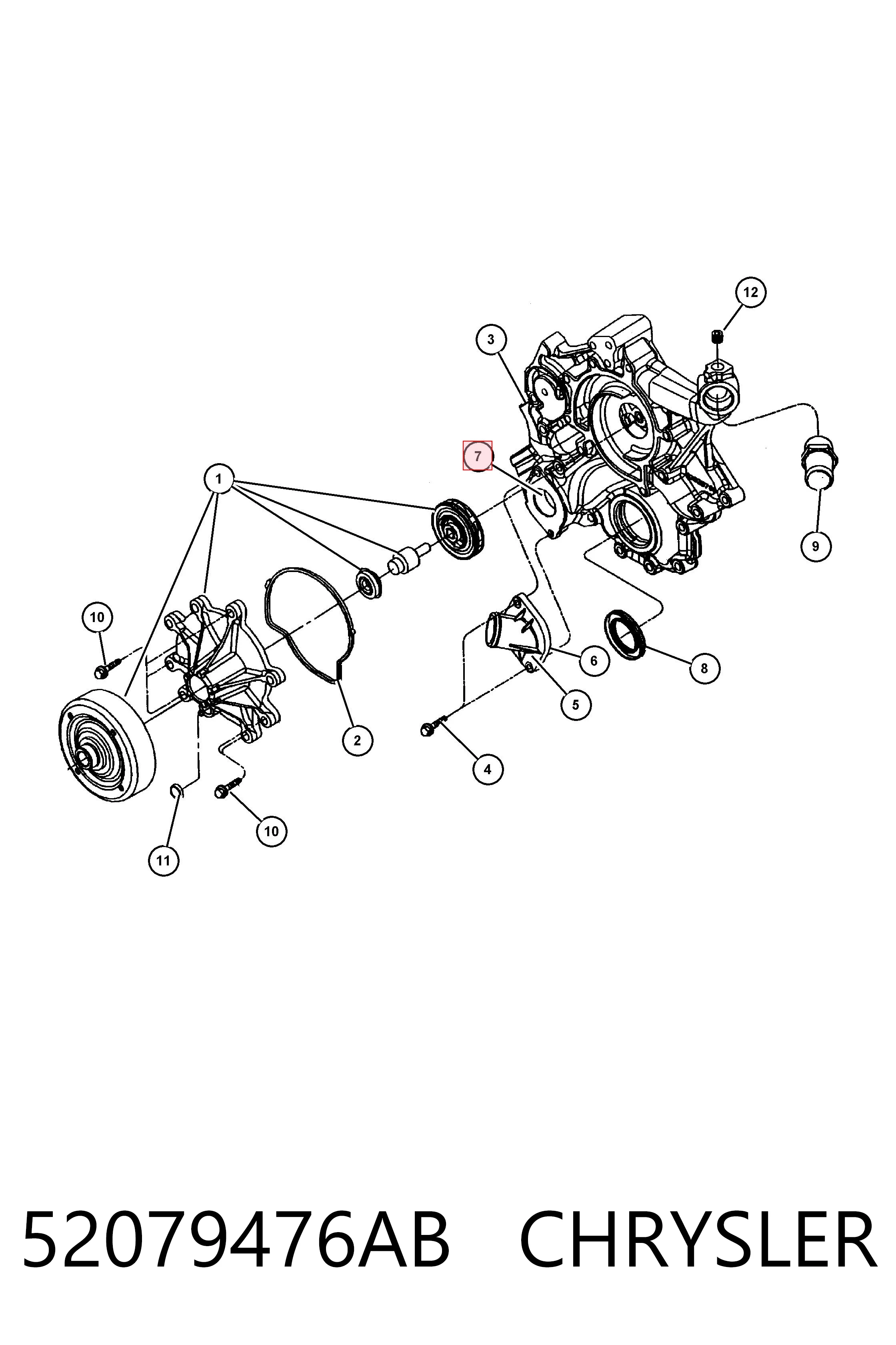 52079476AB Chrysler Termostat