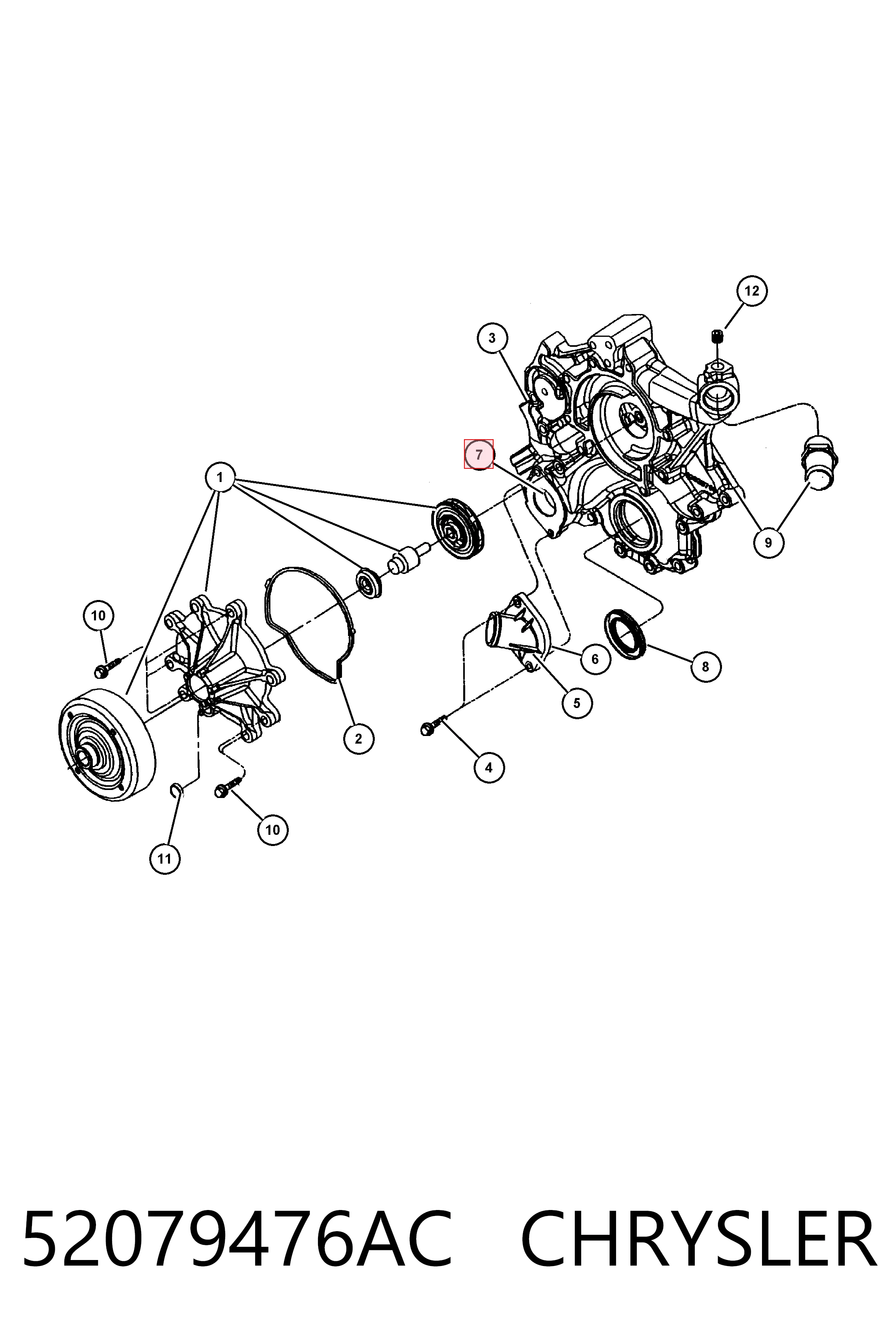 52079476AC Chrysler Termostat