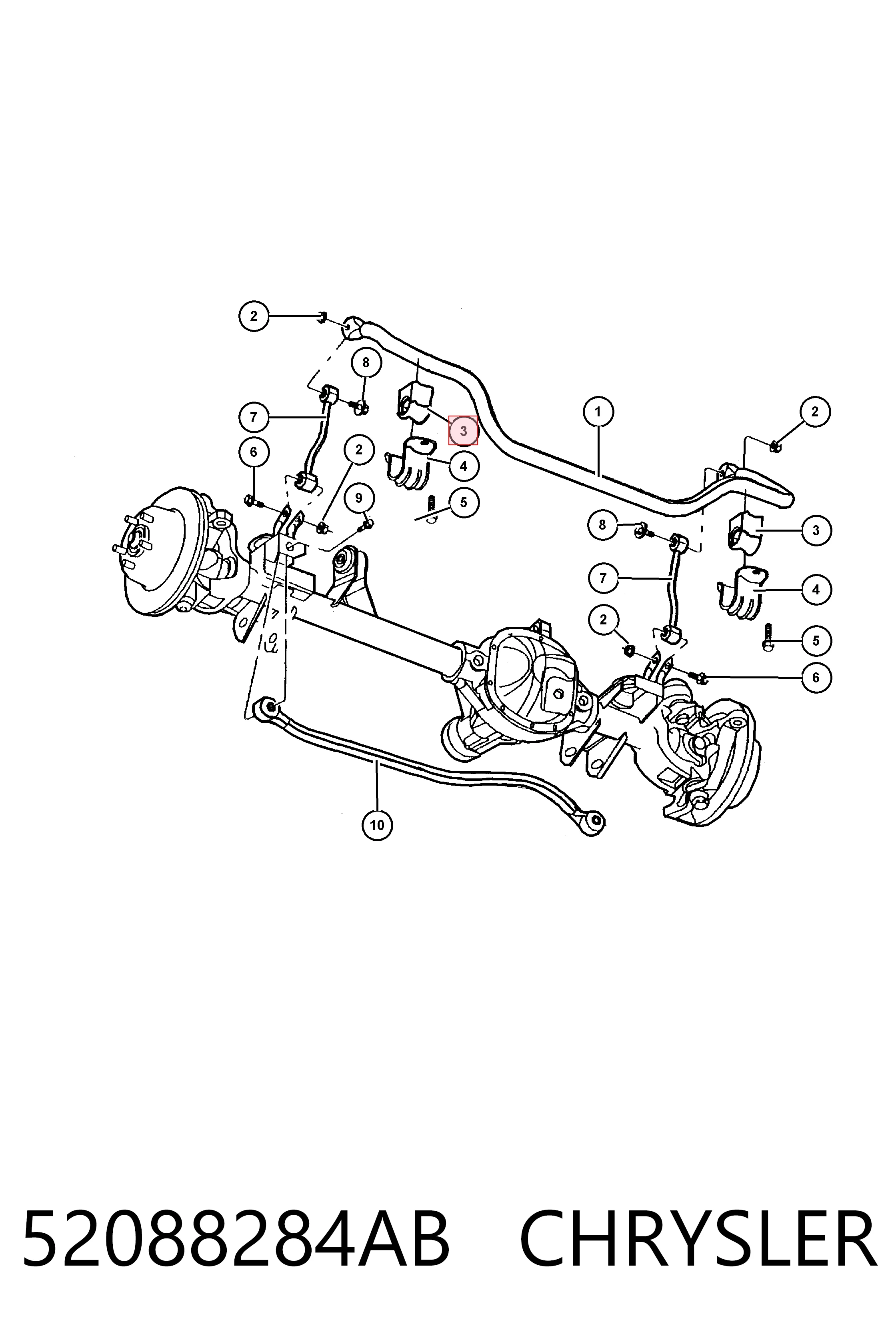  Tuleja stabilizatora przedniego Jeep Grand Cherokee 