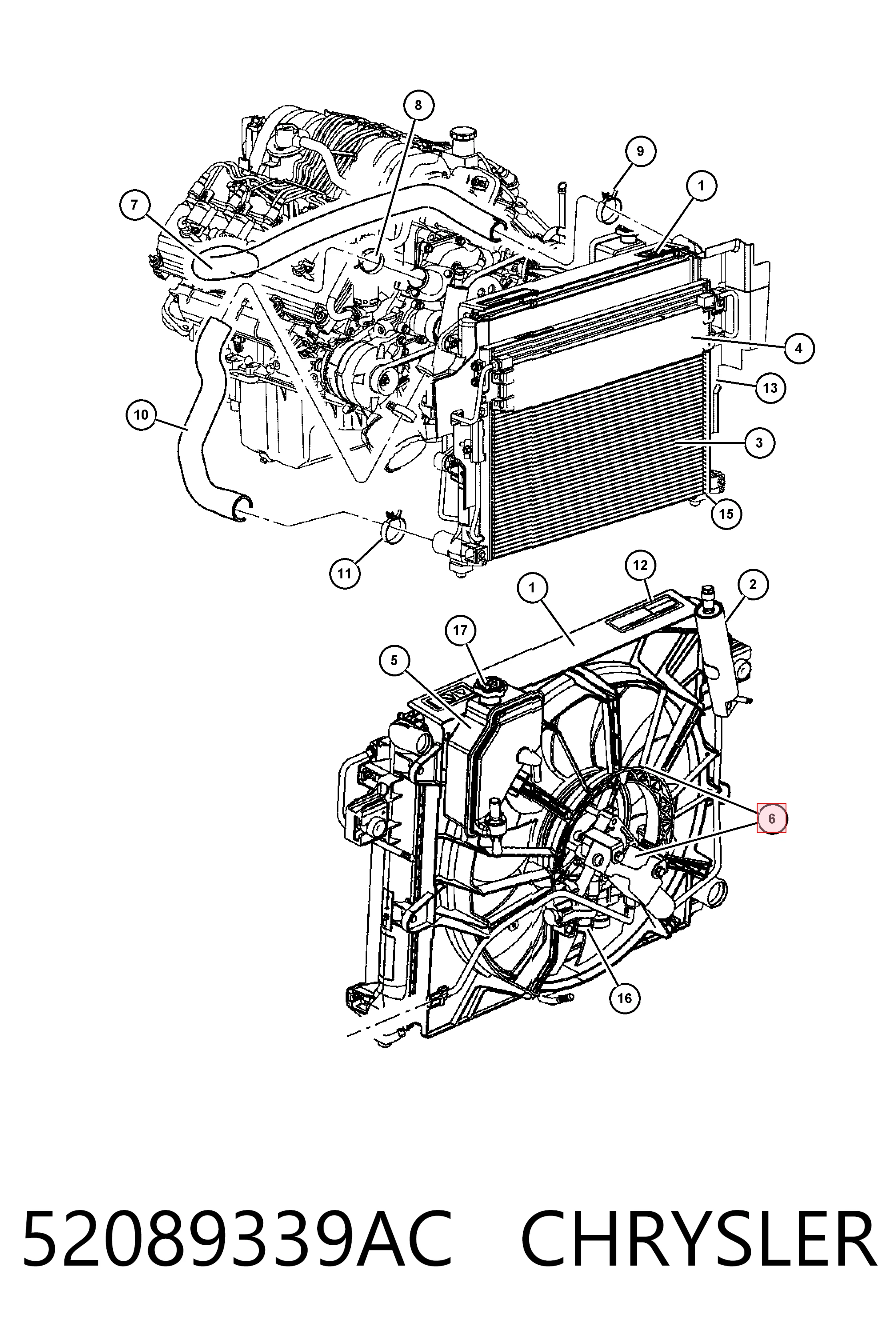 52089339AC Chrysler Pompa wspomagania hydraulicznego kierownicy