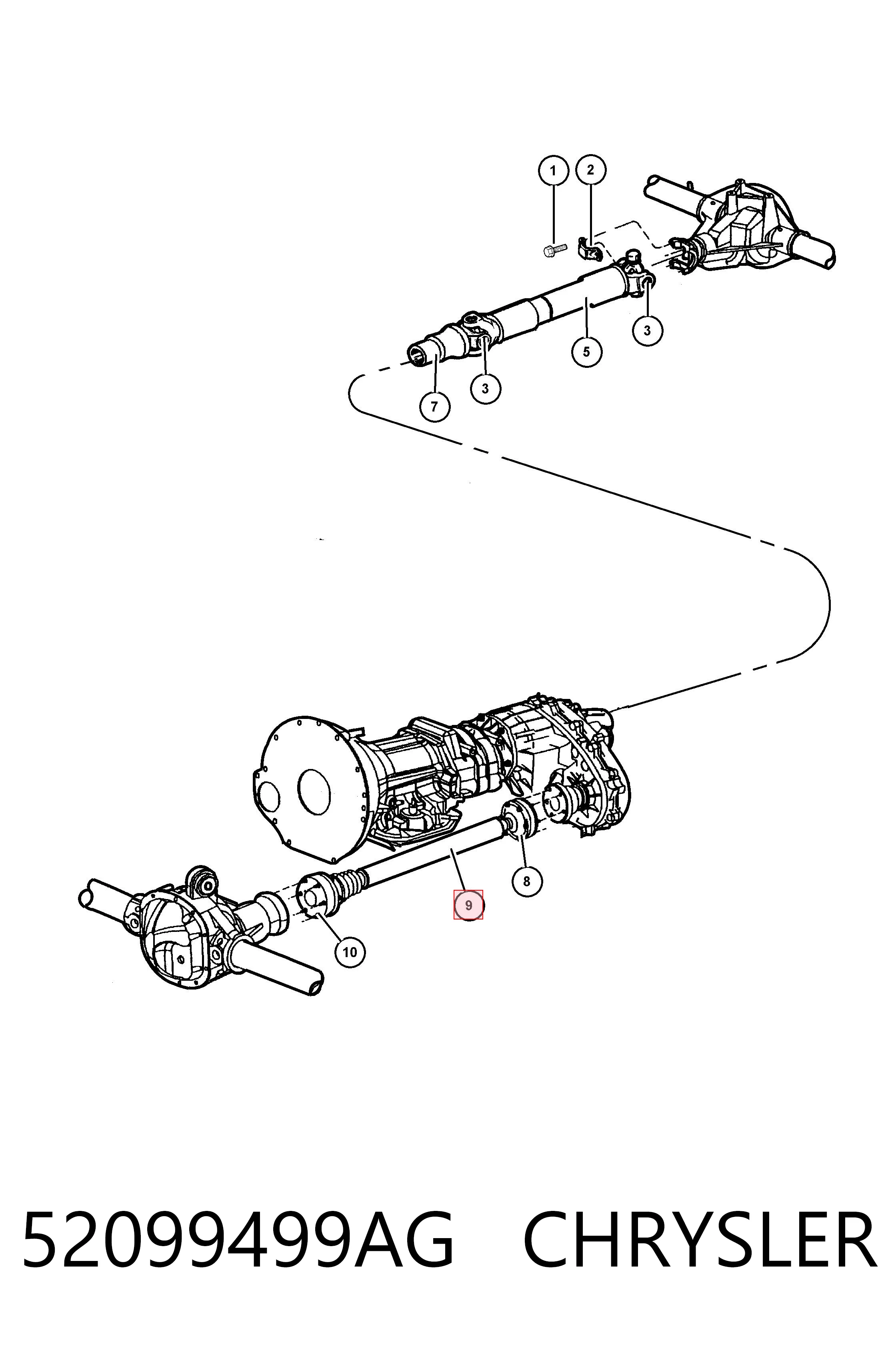 K52853417AC Fiat/Alfa/Lancia Wał Cardana, do mostu przedniego