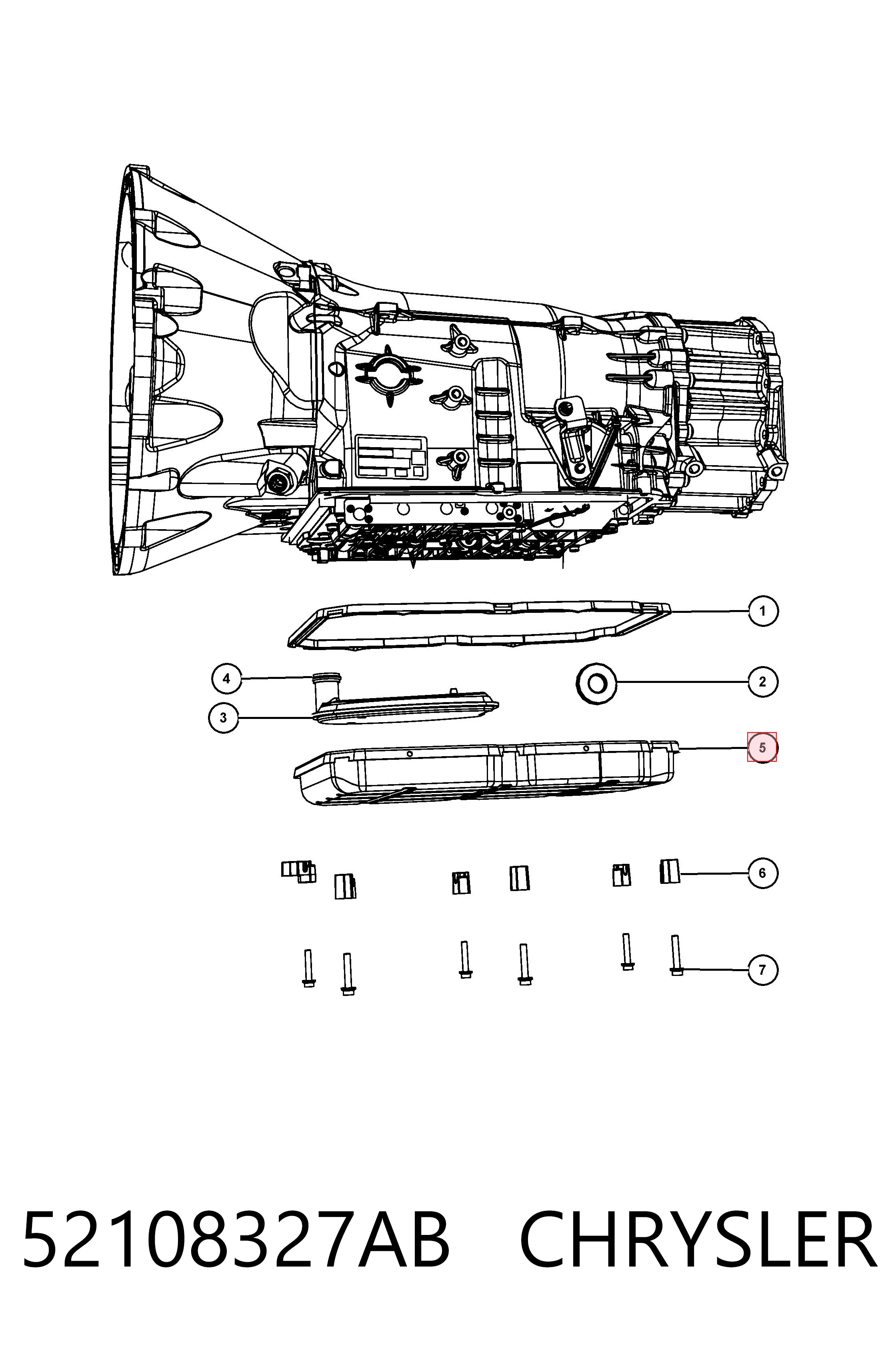 52108327AB Chrysler Miska automatycznej skrzyni biegów