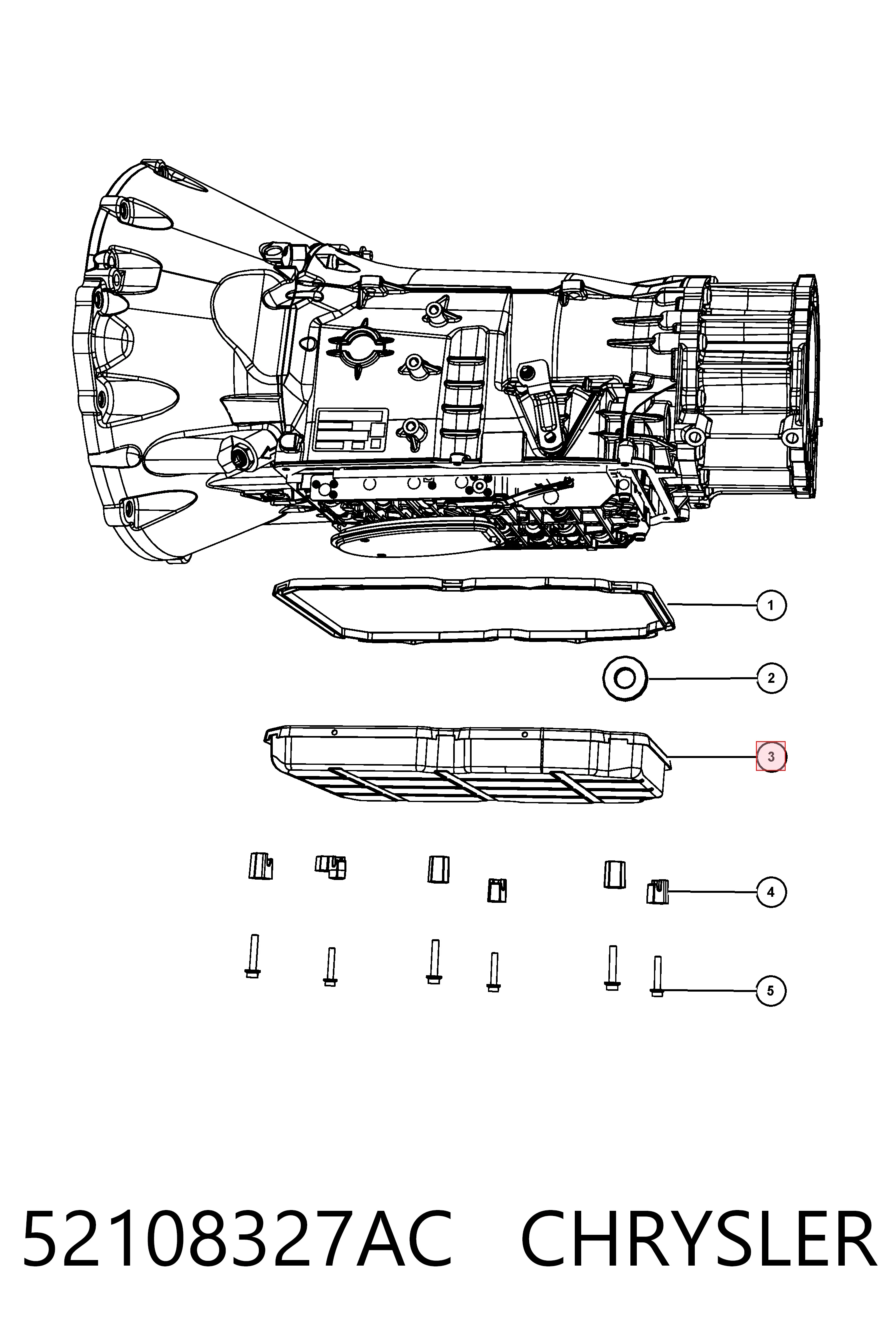 52108327AC Chrysler Miska automatycznej skrzyni biegów