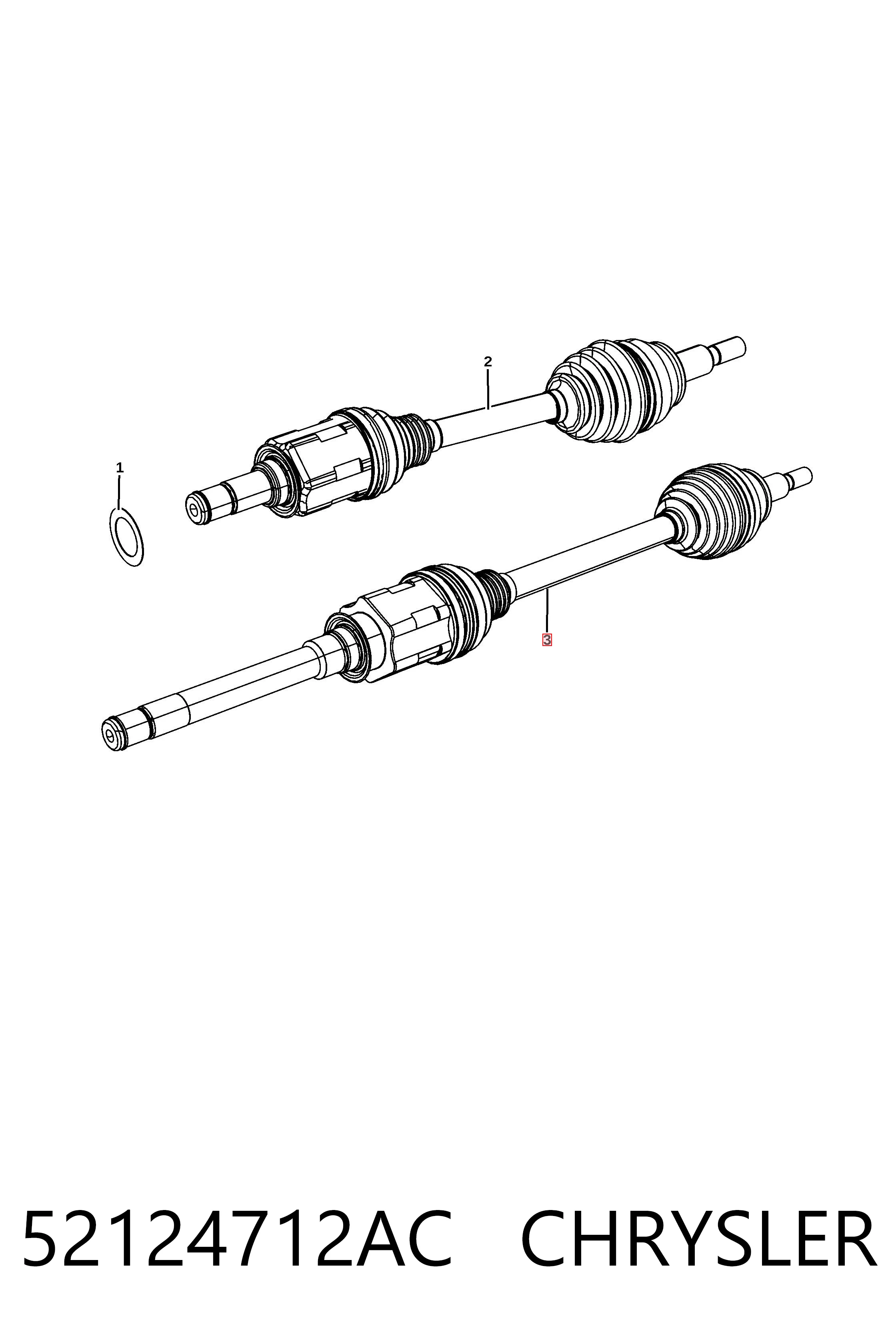 Półoś napędowa przednia prawa do Jeep Grand Cherokee IV WK