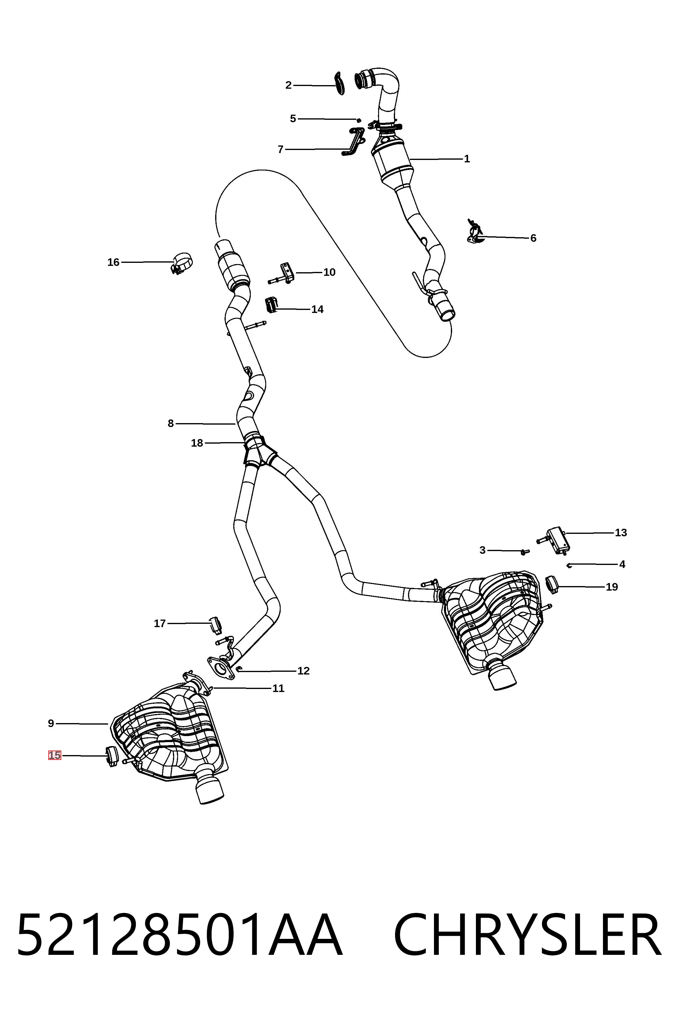 52128501AA Chrysler Poduszka mocowania tłumika