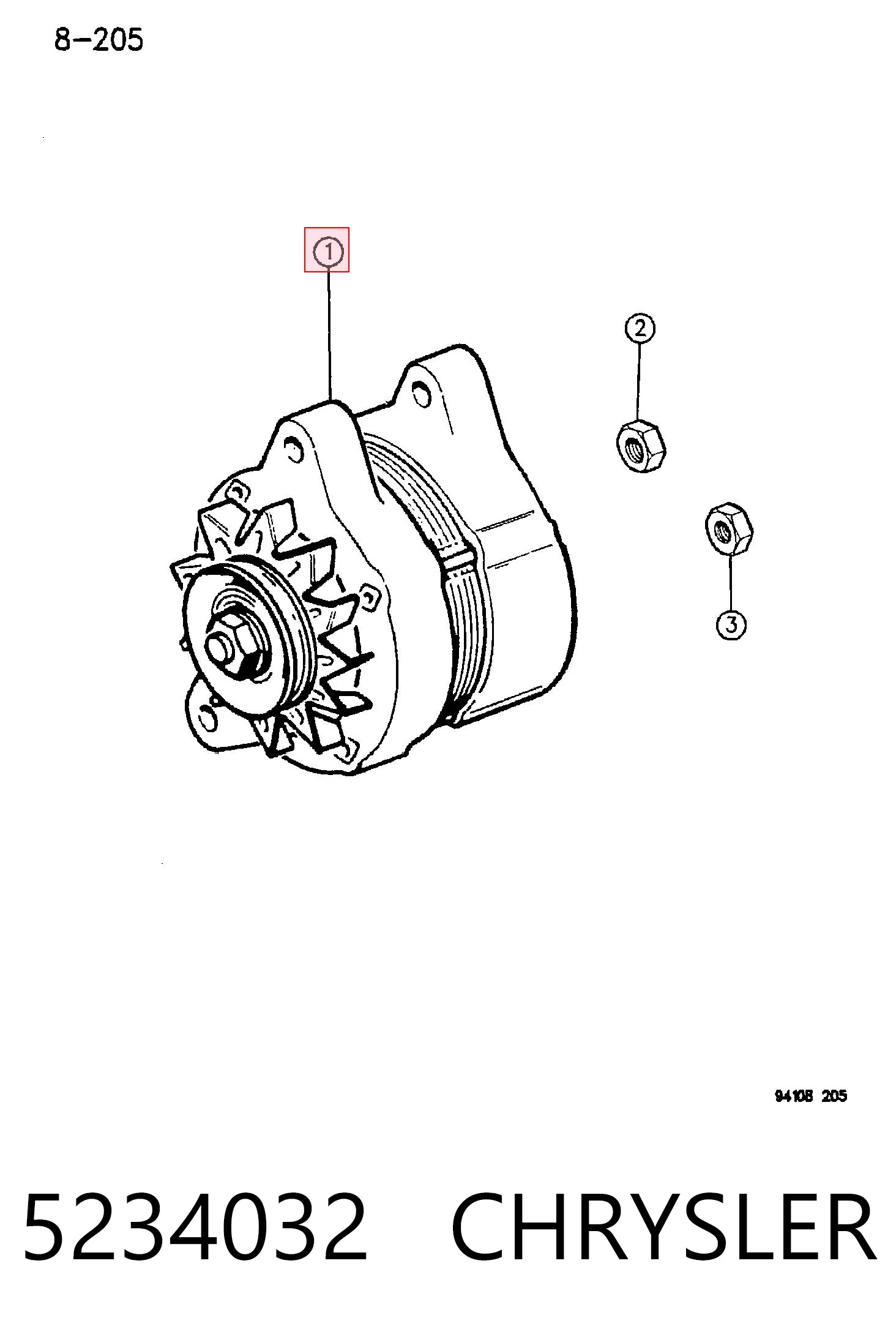 Alternator Chrysler Voyager 