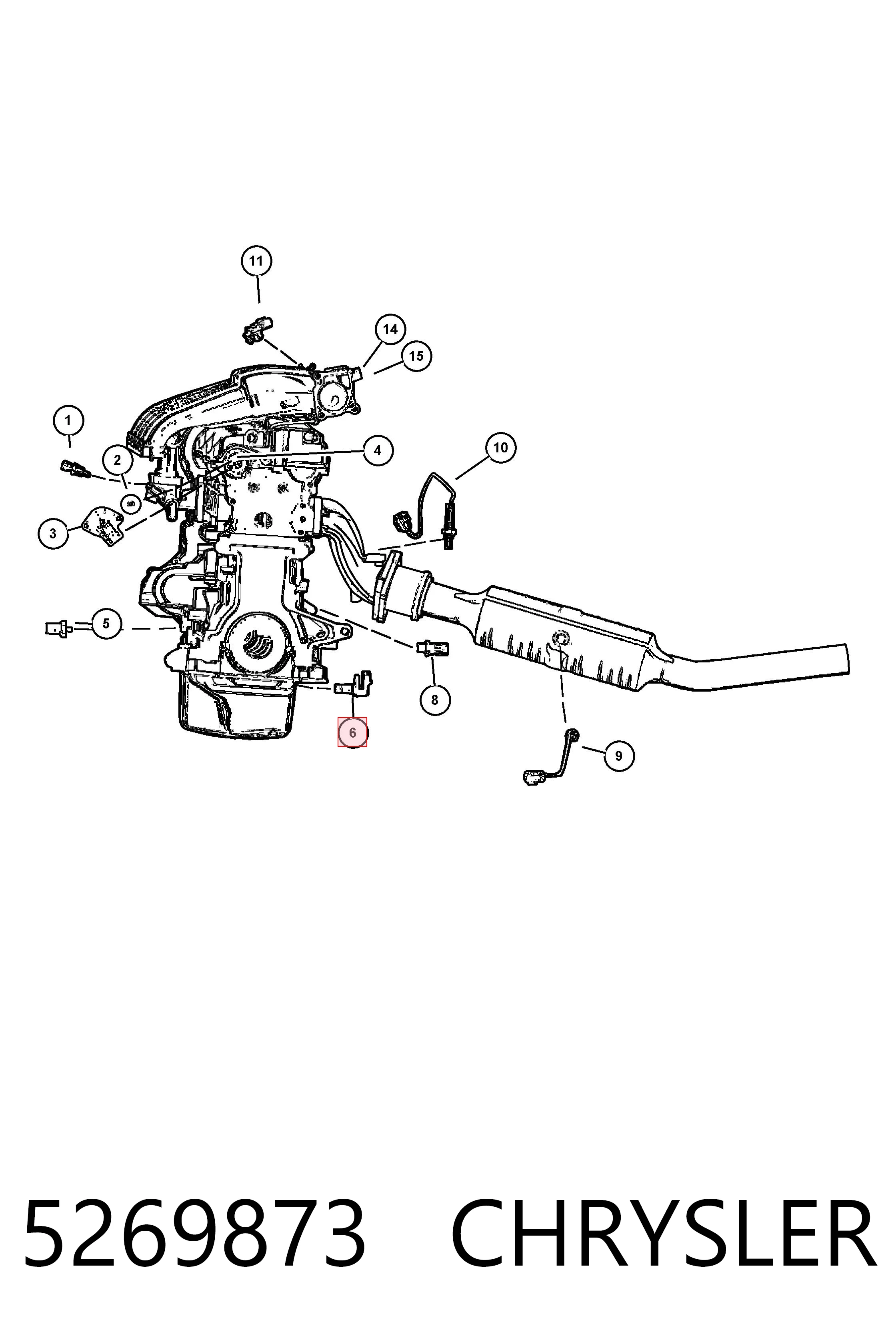 5269873 Chrysler Czujnik położenia wału korbowego