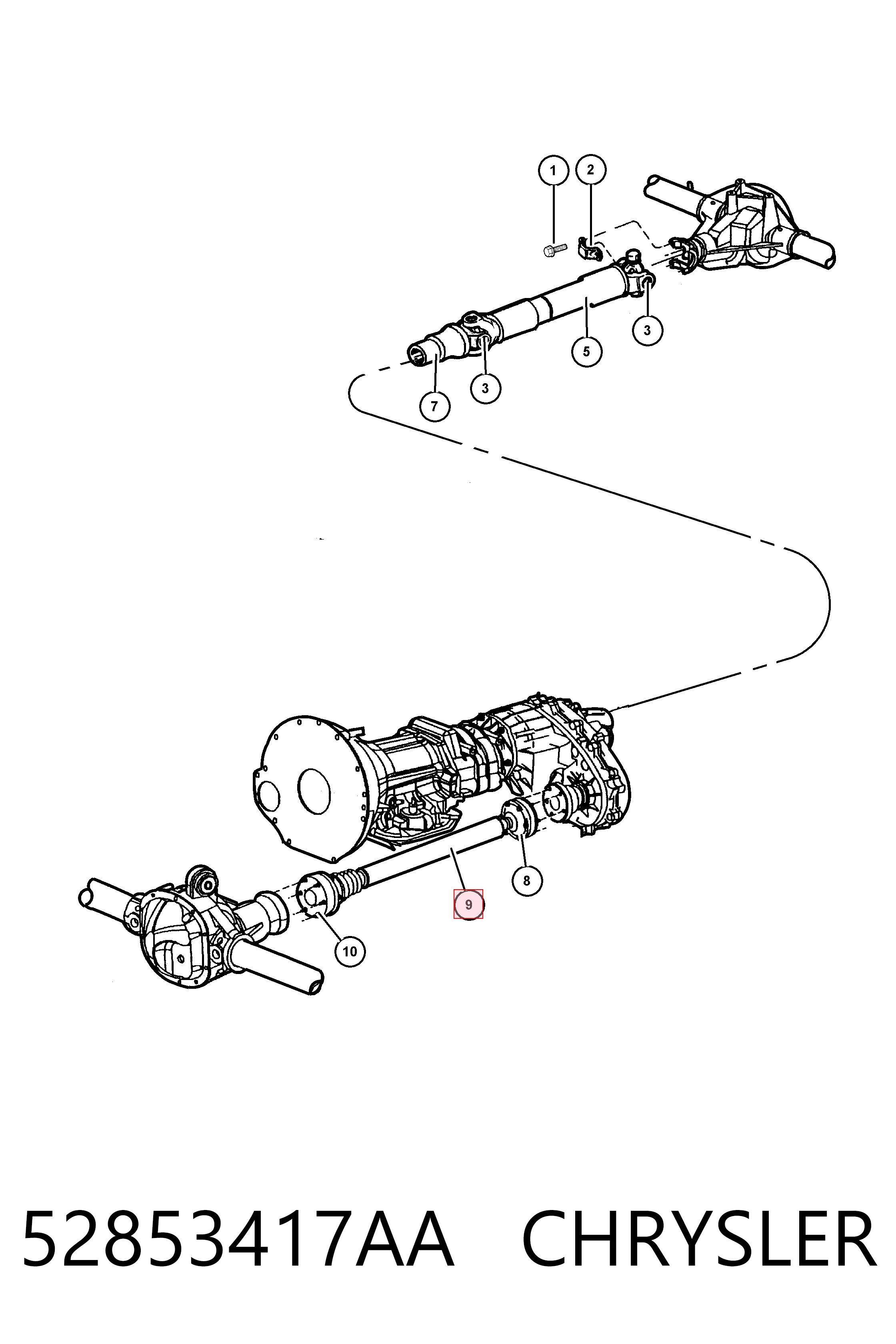 Wał Cardana, do mostu przedniego Fiat/Alfa/Lancia K52853417AC cena, od 203,01 USD