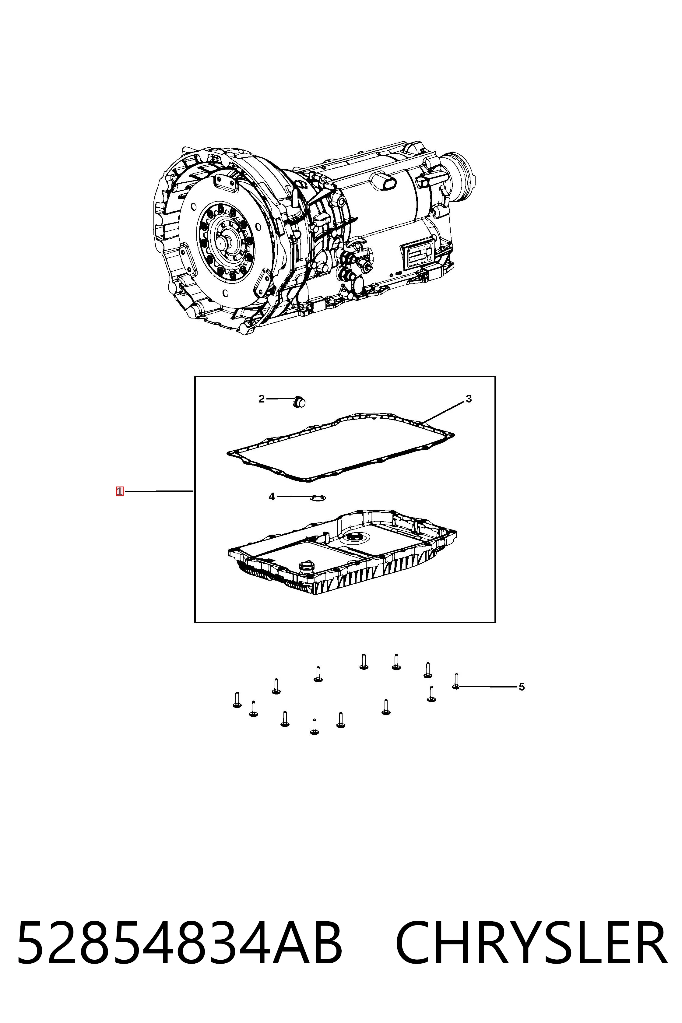52854834AB Chrysler Miska automatycznej skrzyni biegów