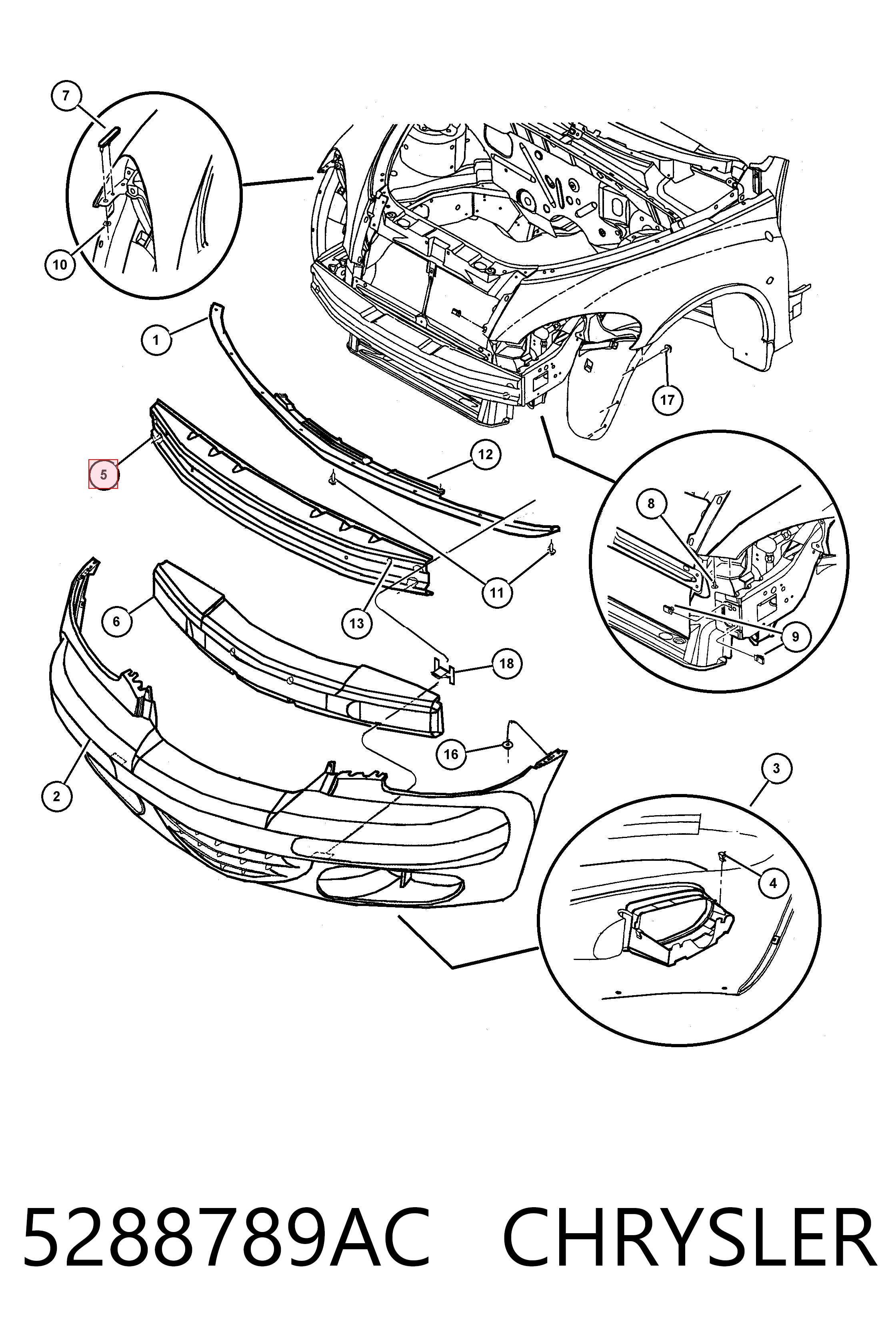 Wzmocnienie zderzaka przedniego Chrysler PT Cruiser hatchback (2001 - 2006) cena, od 70,14 USD