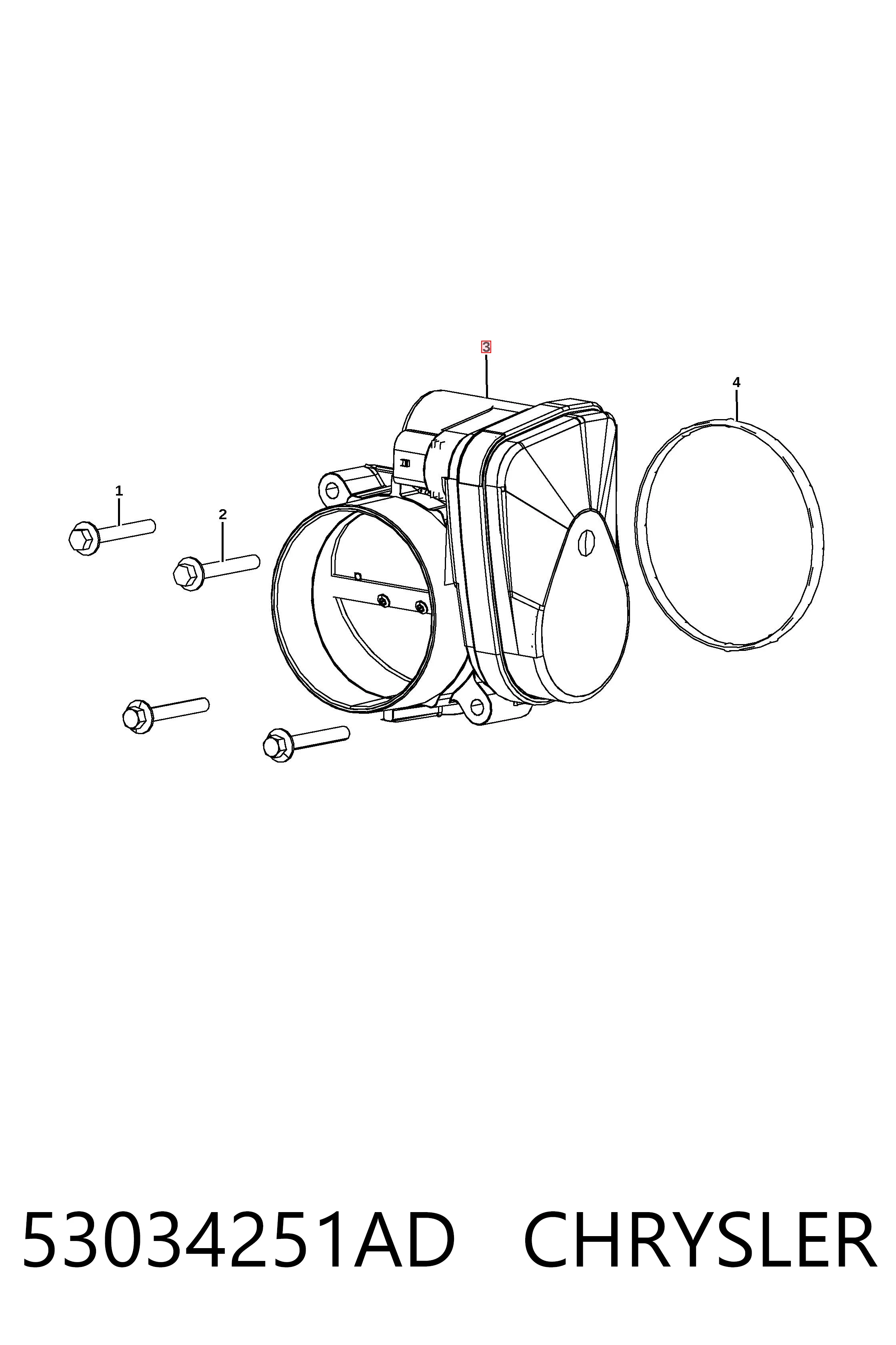53034251AD Chrysler Przepustnica, komplet