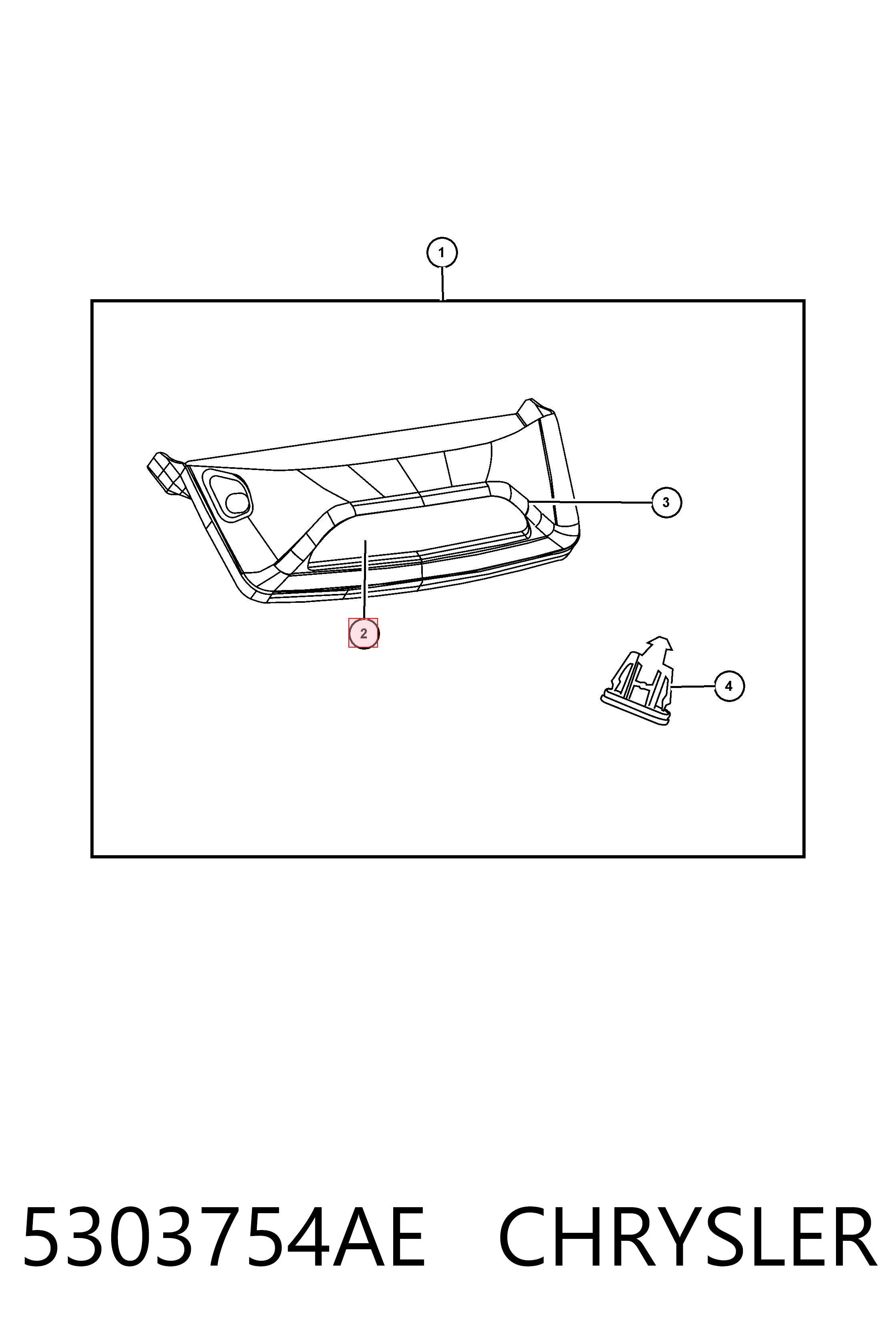 Lampa stop tylna dodatkowa K05303754AE Fiat/Alfa/Lancia
