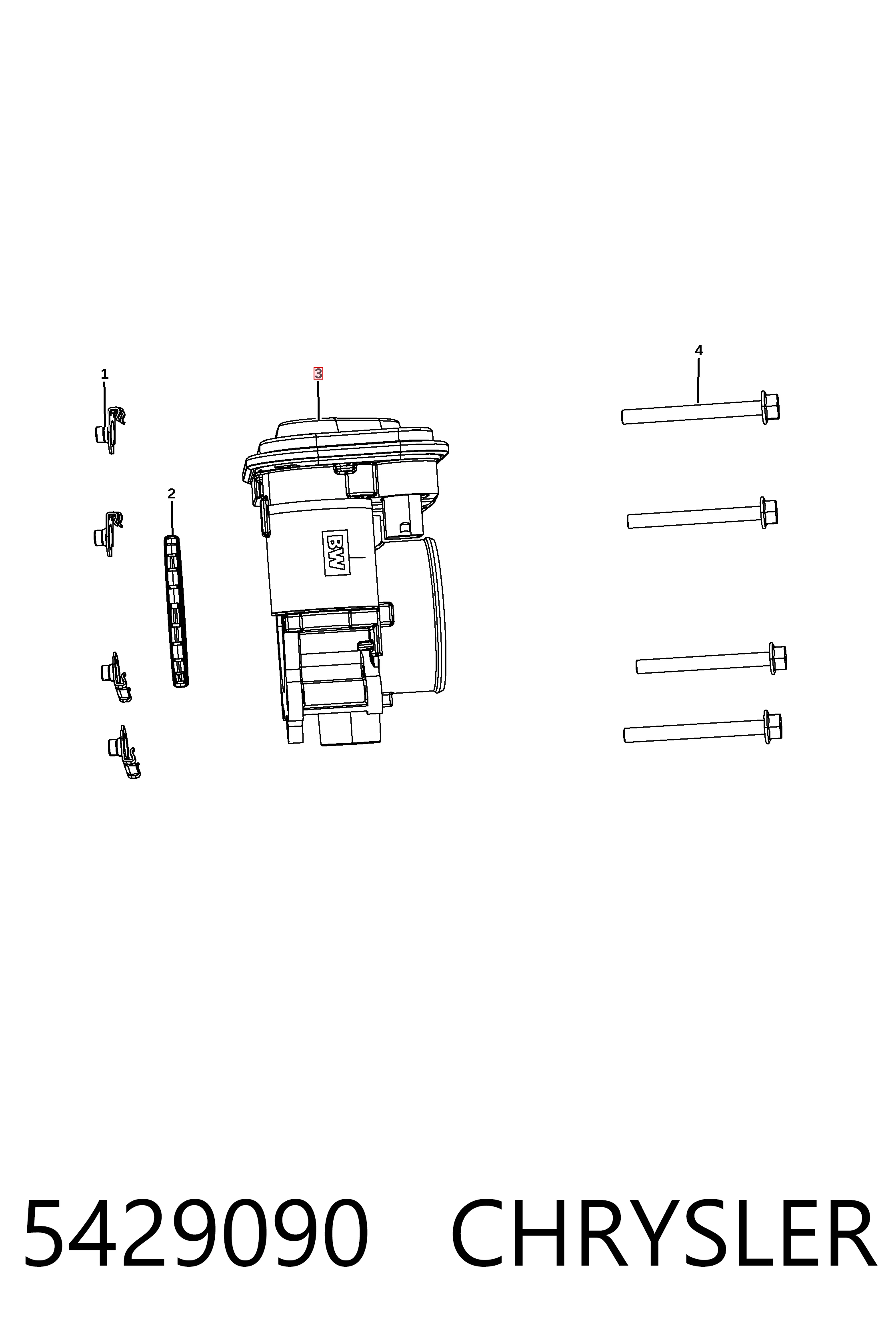 5429090 Chrysler Przepustnica, komplet