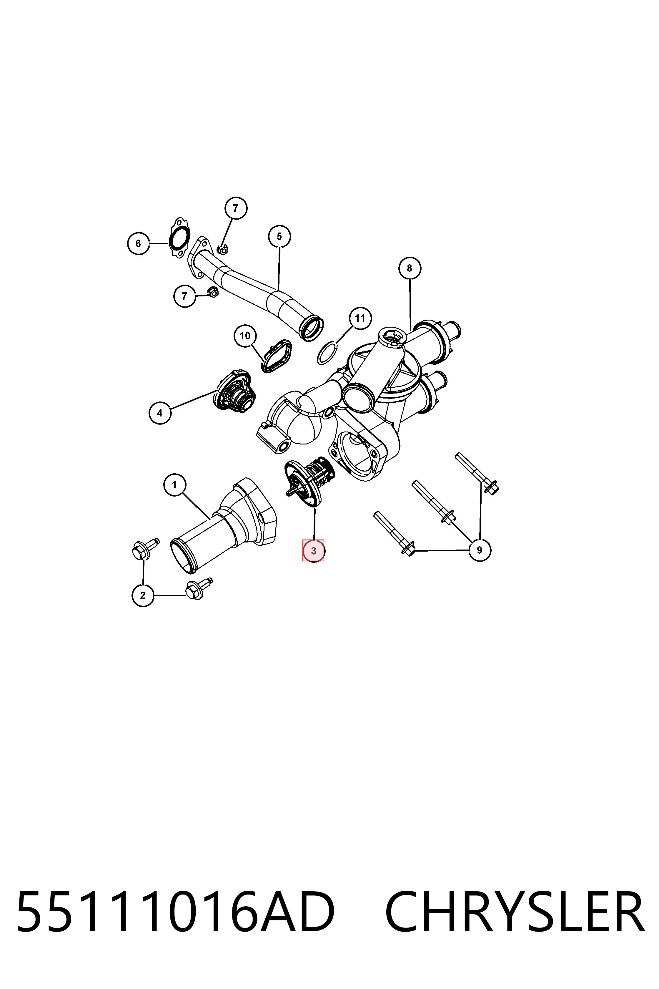 55111016AD Chrysler Termostat