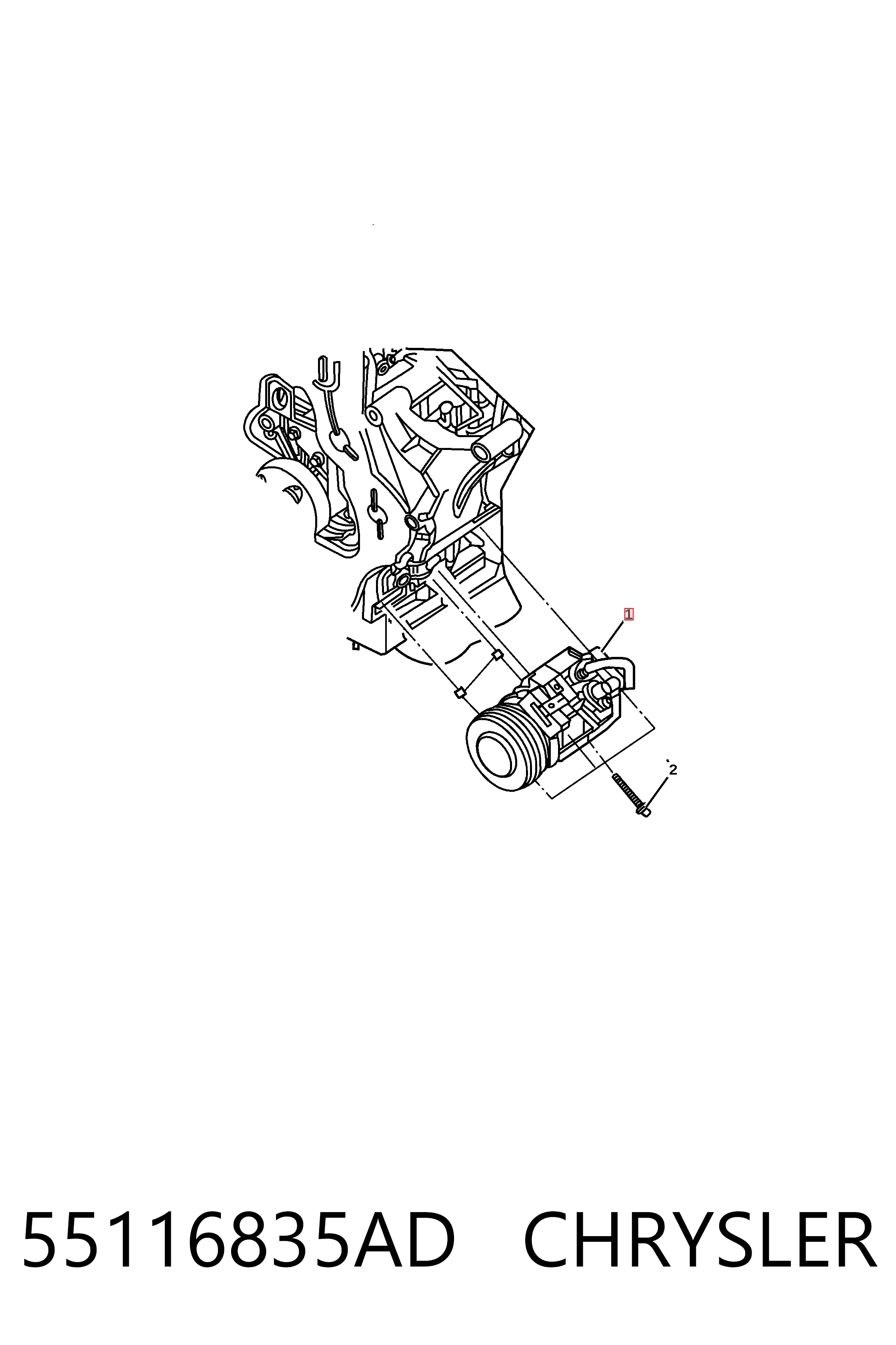 55116835AD Chrysler Sprężarka klimatyzacji
