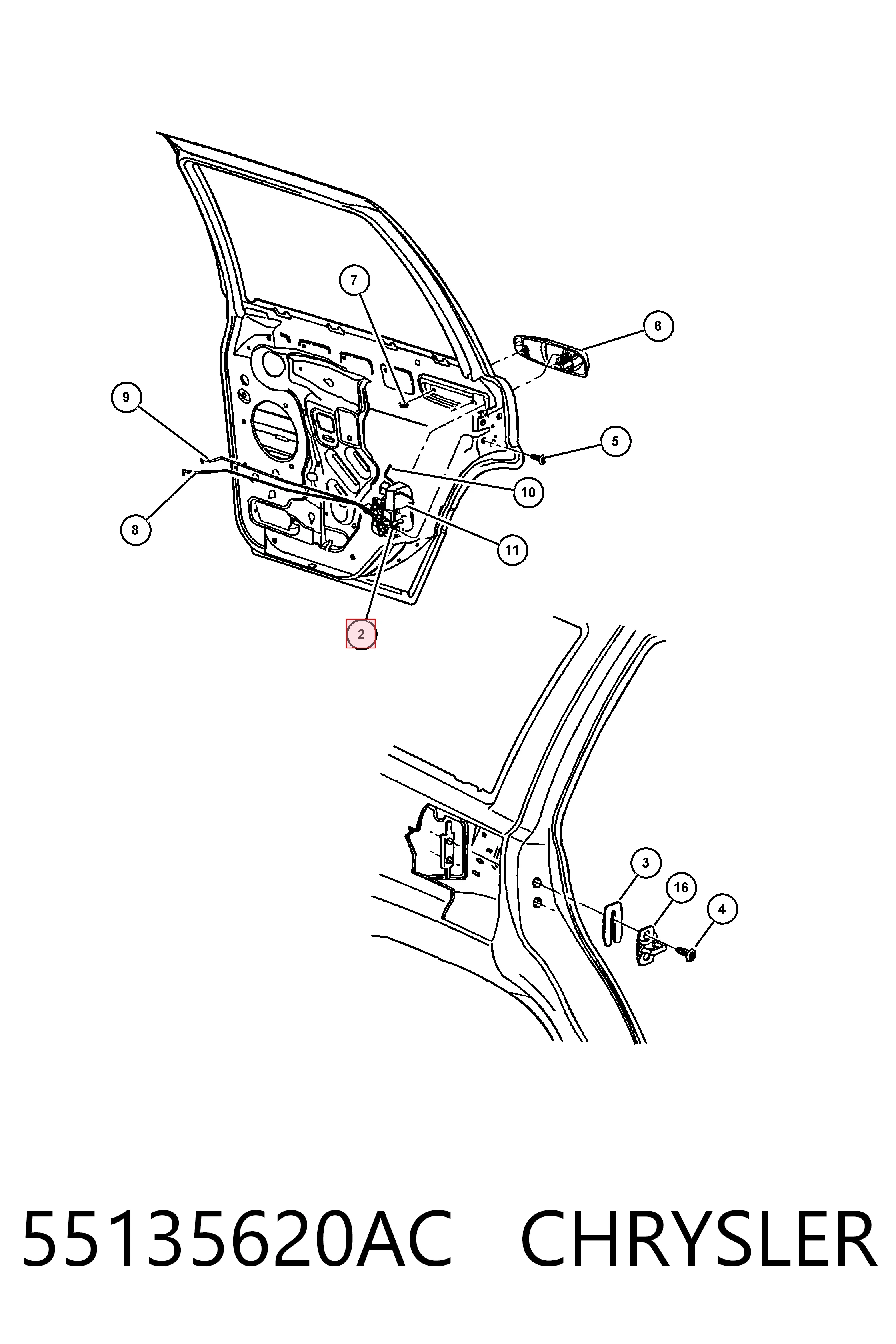 Zamek drzwi tylnych prawych Jeep Grand Cherokee SUV (EUROPA  WJ, WG) (1999 - 2004) cena, od 65,01 USD