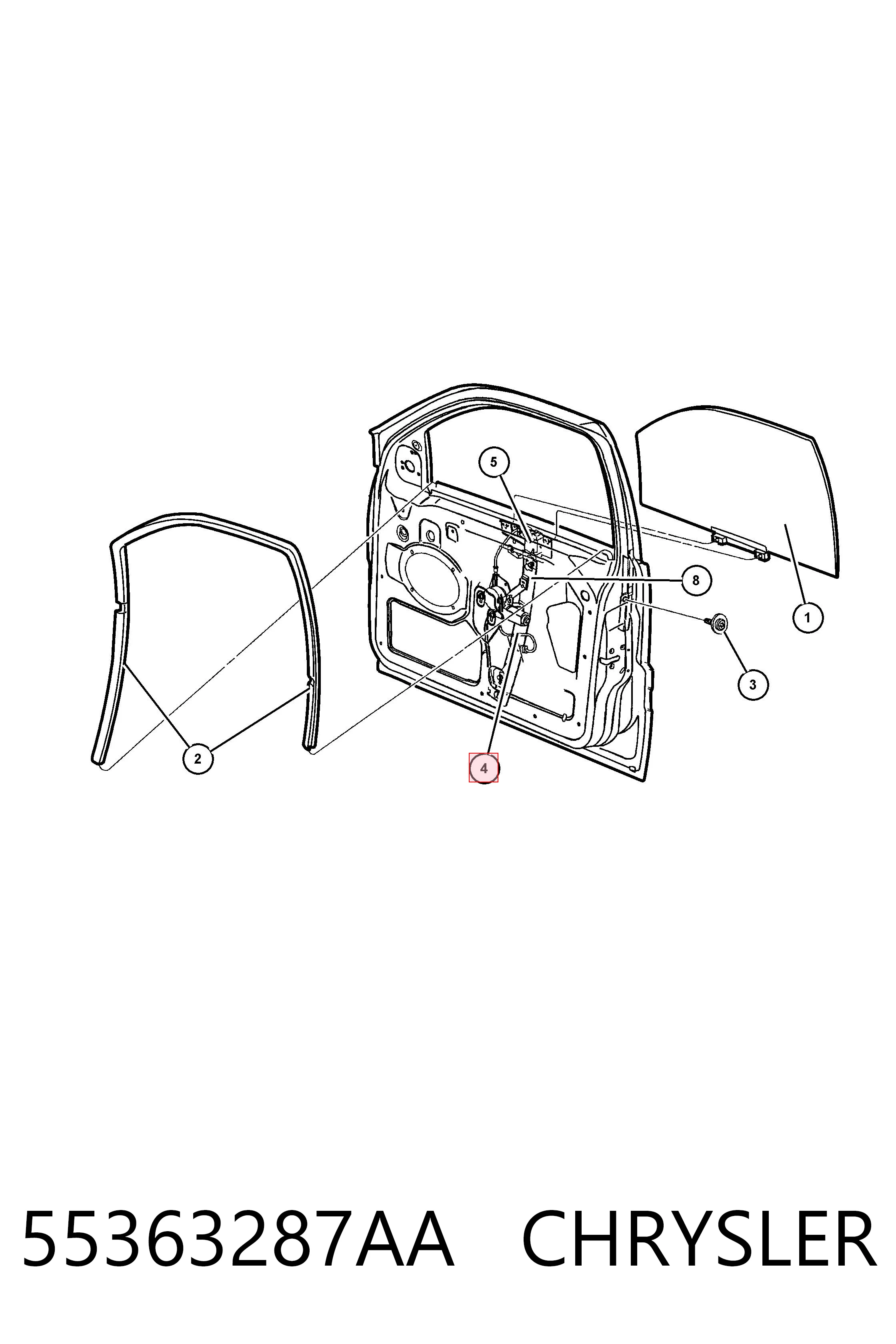  Mechanizm podnoszenia szyby drzwi przednich lewych Jeep Grand Cherokee 