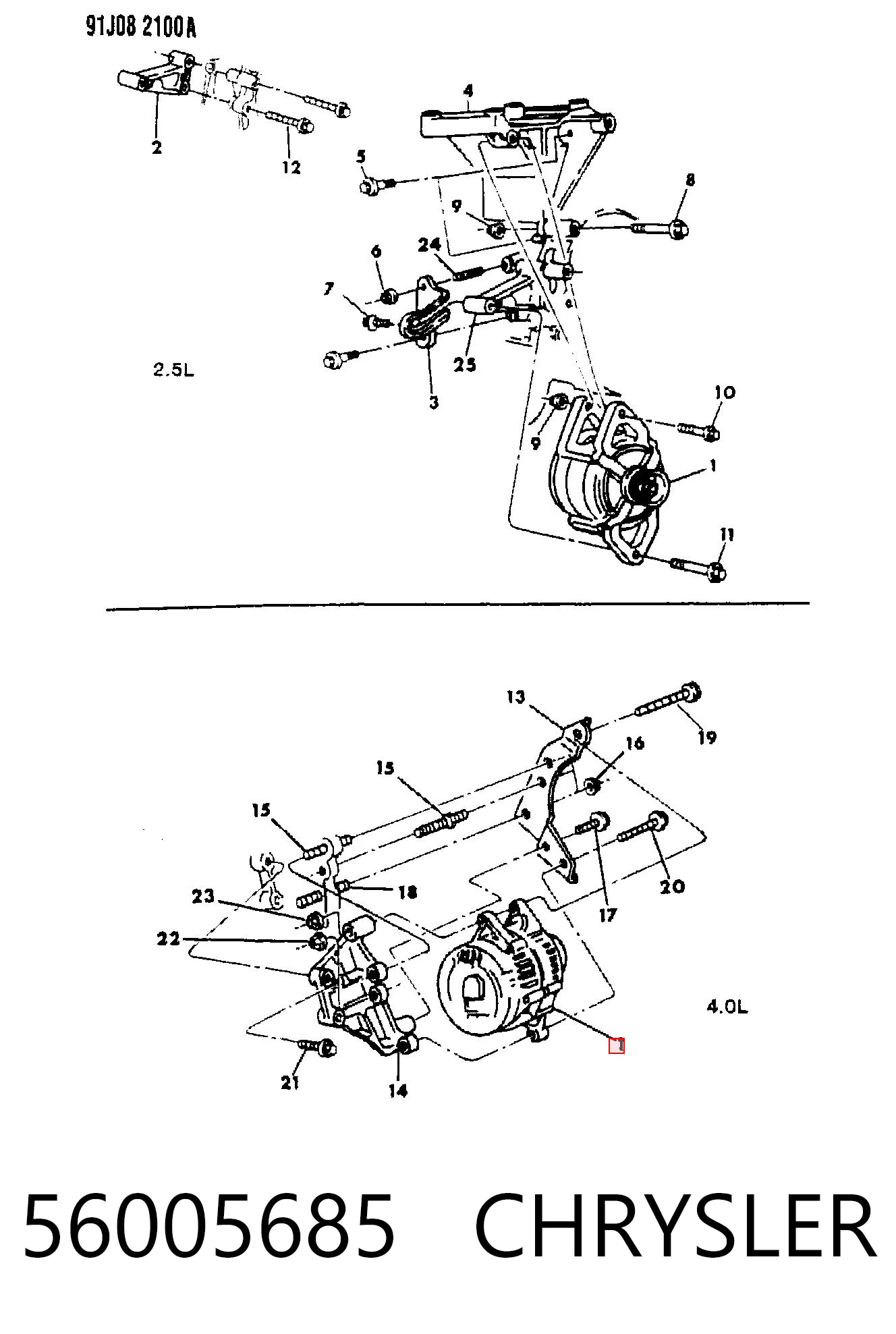 56005685 Chrysler Alternator