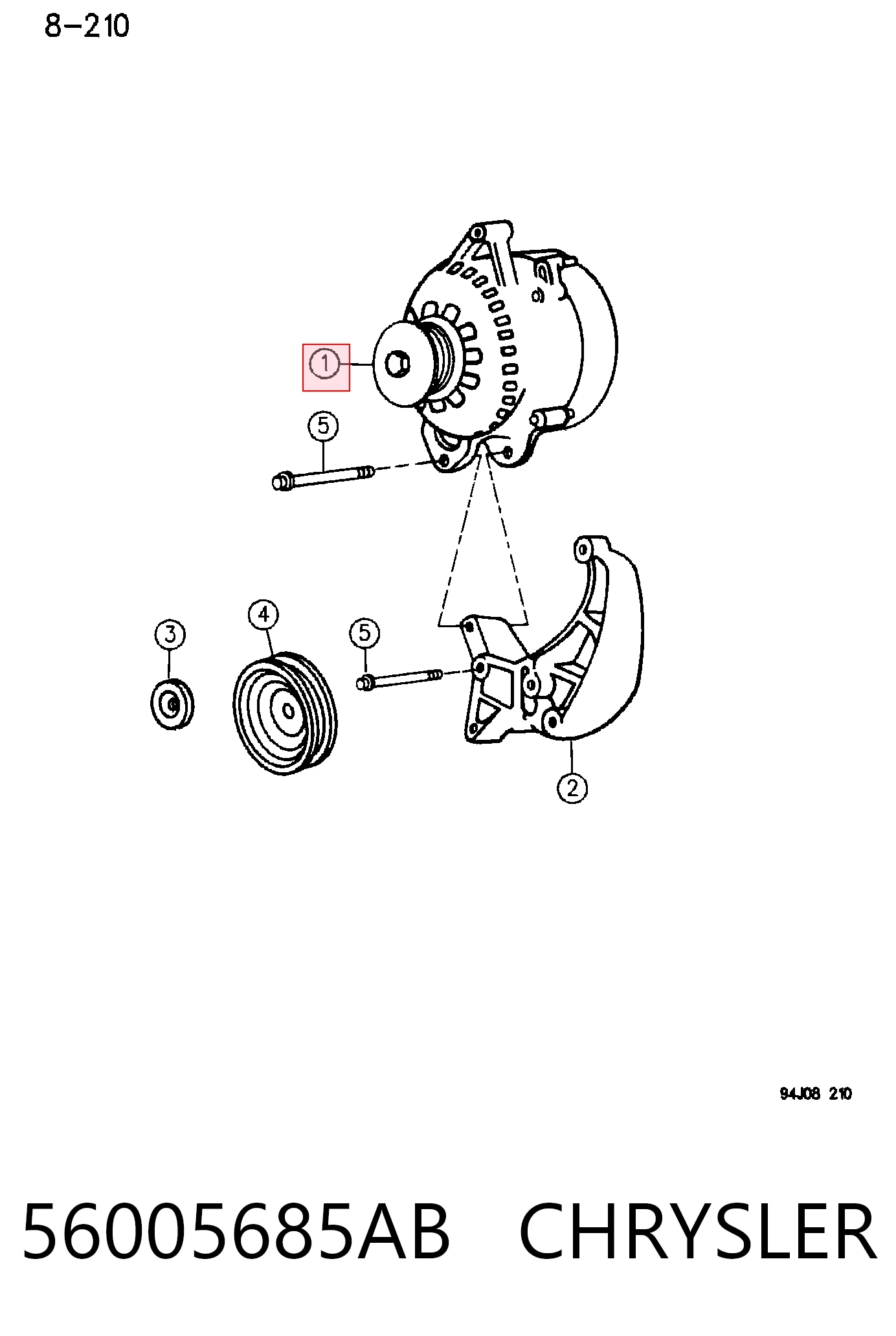 Do koszyka Alternator Chrysler Voyager I ES 