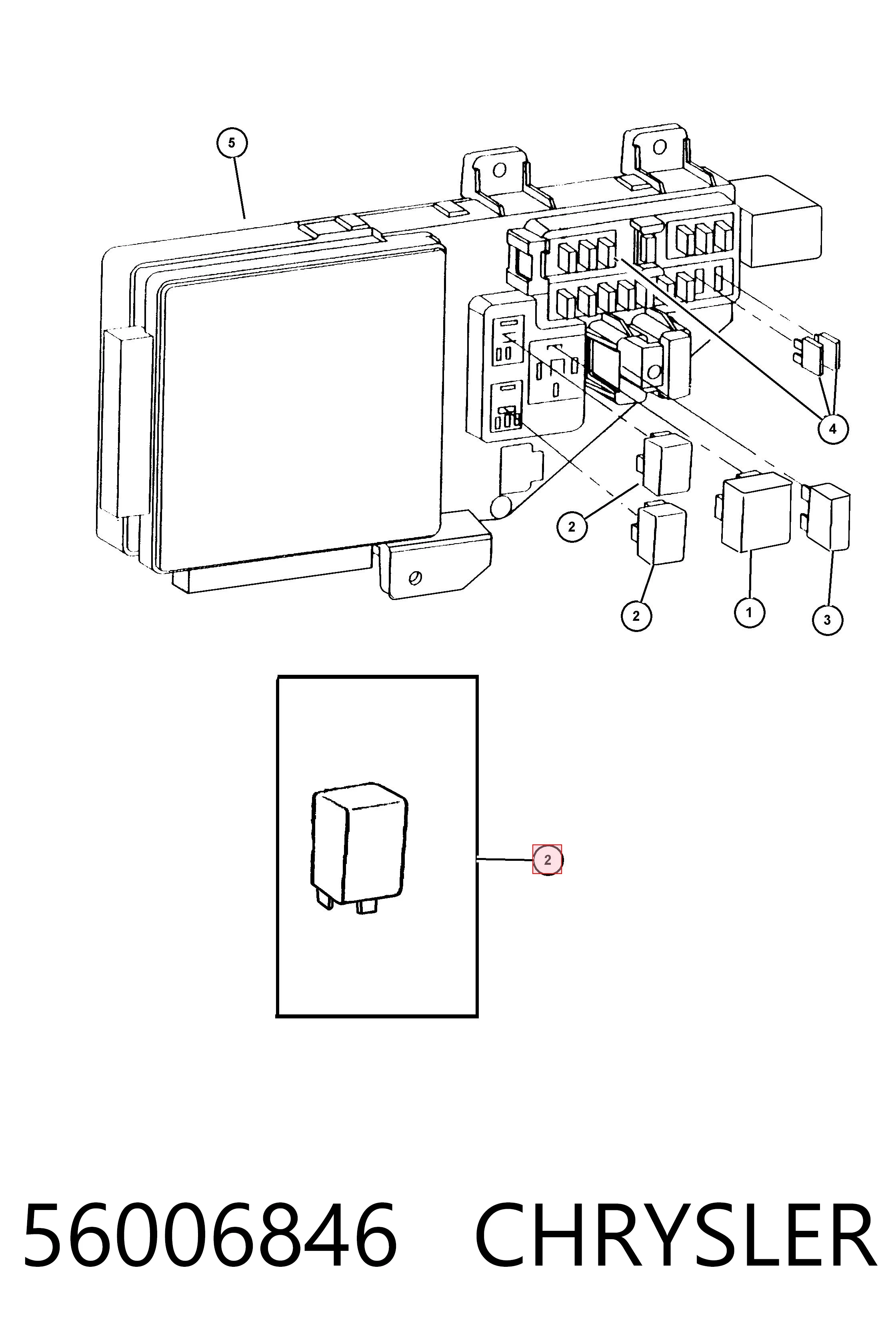 56006846 Chrysler Elektryczne przekaźnik wielofunkcyjne