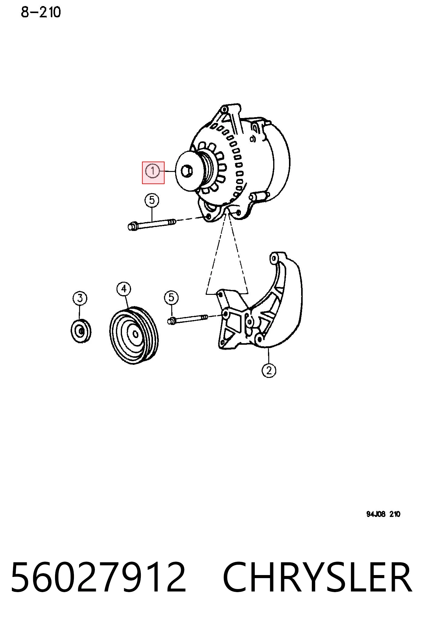 56027912 Chrysler Alternator