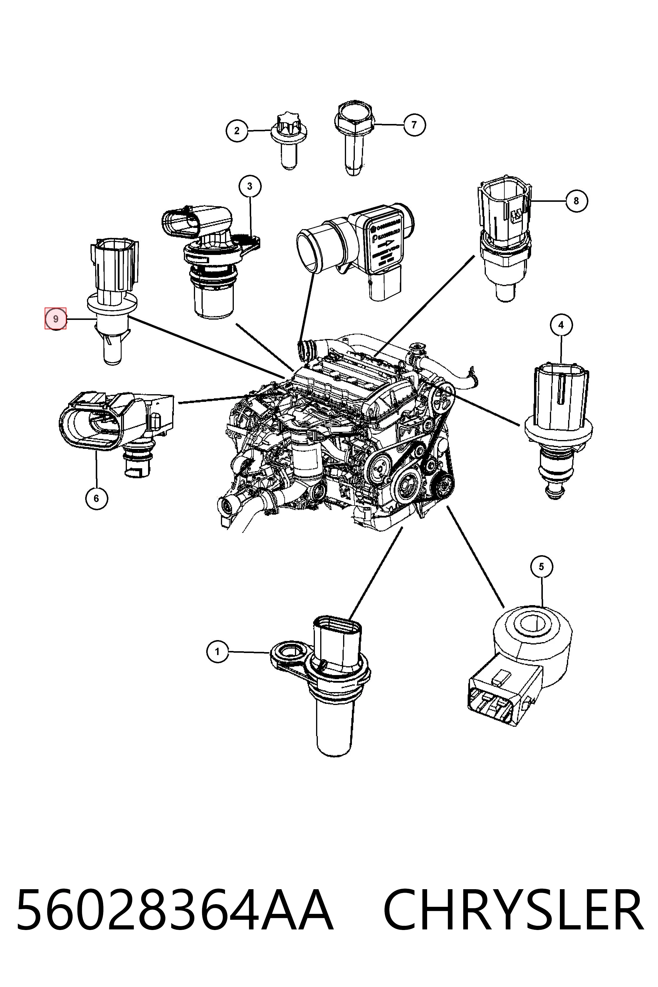 Czujnik temperatury powietrza wlotowego Jeep Liberty/Cherokee SUV (KJ) (2002 - 2007) cena, od 10,50 USD