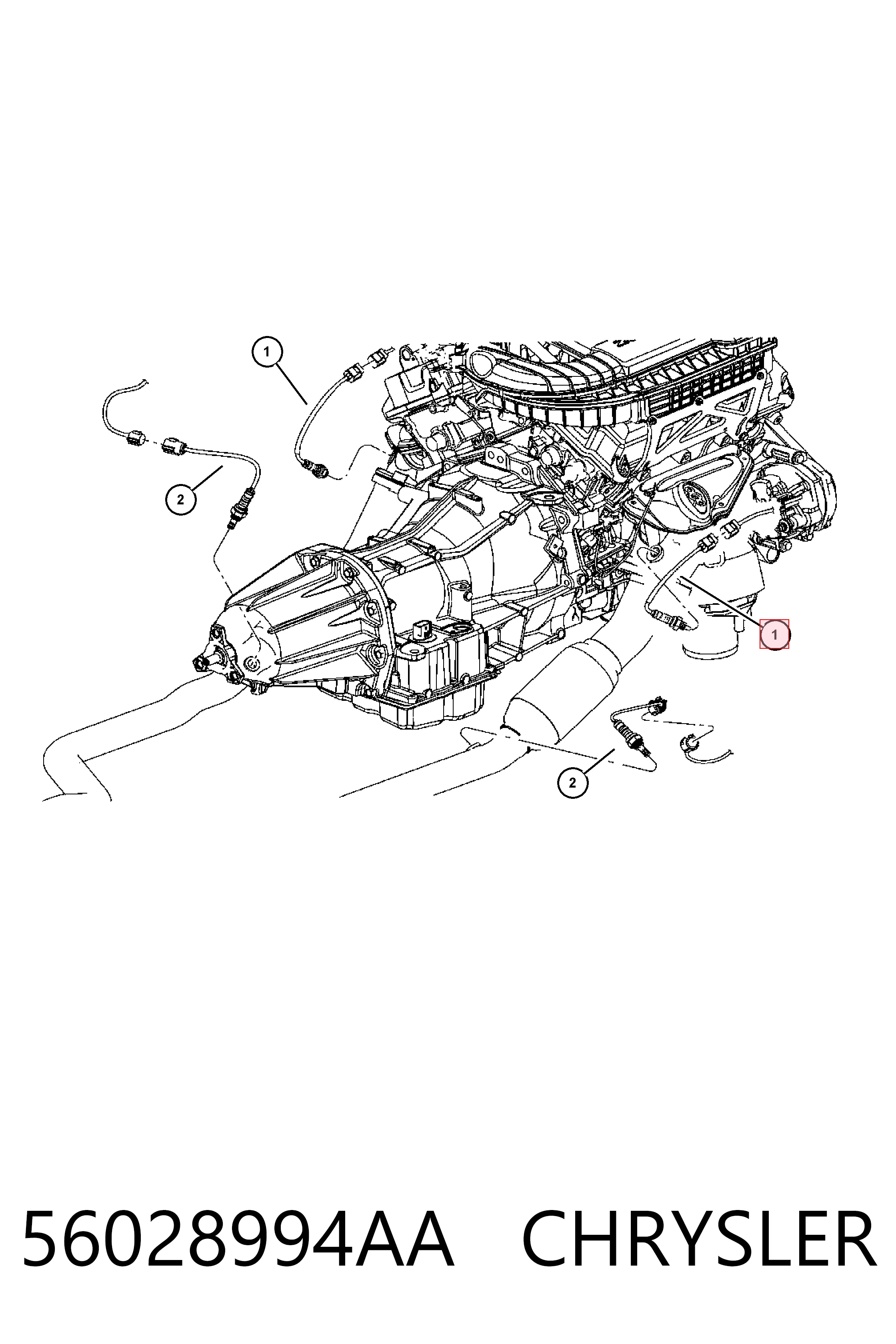 56028994AA Chrysler Sonda lambda czujnik tlenu przed katalizatorem