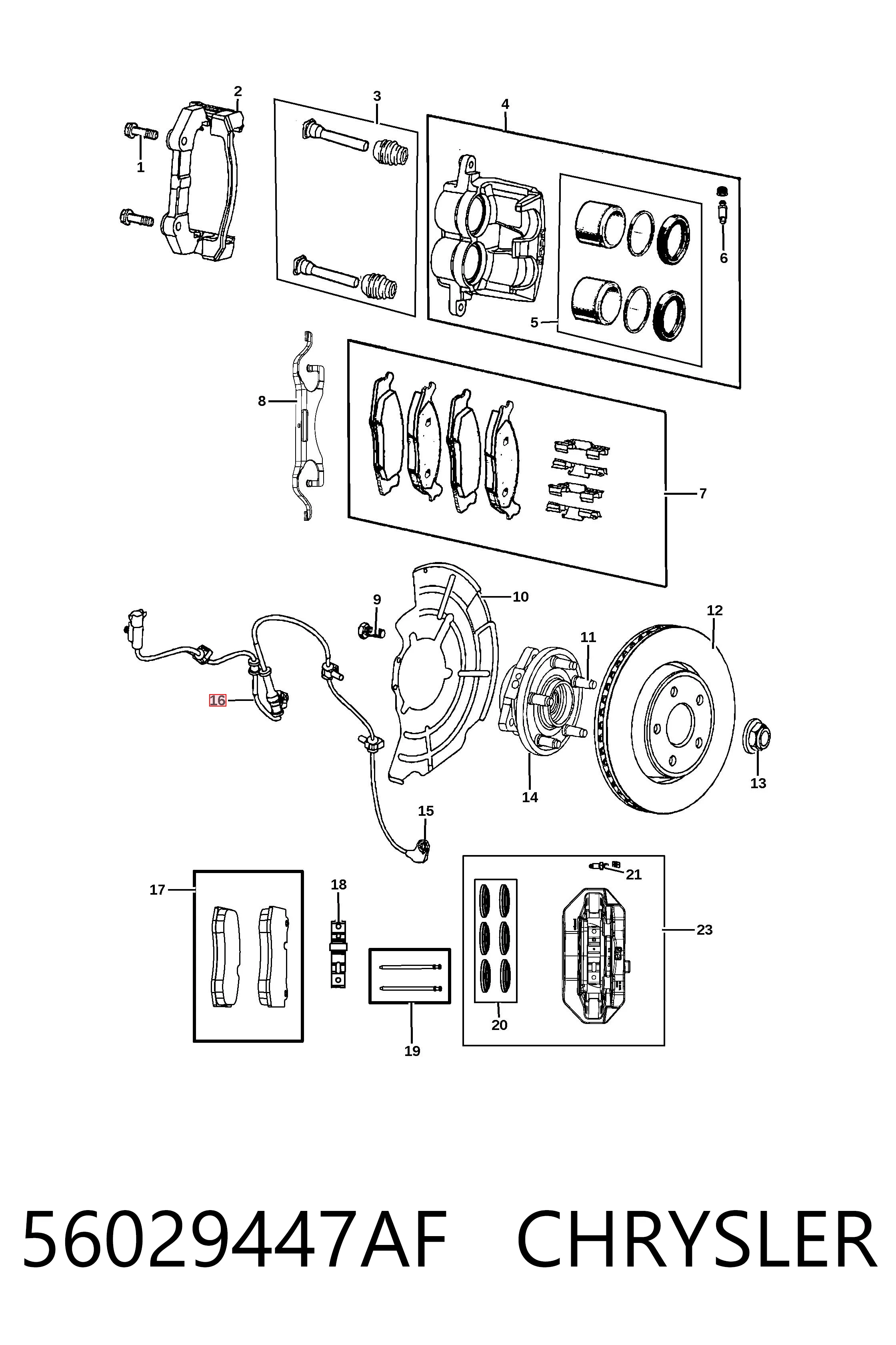 Czujnik ABS przedni Jeep Grand Cherokee IV
