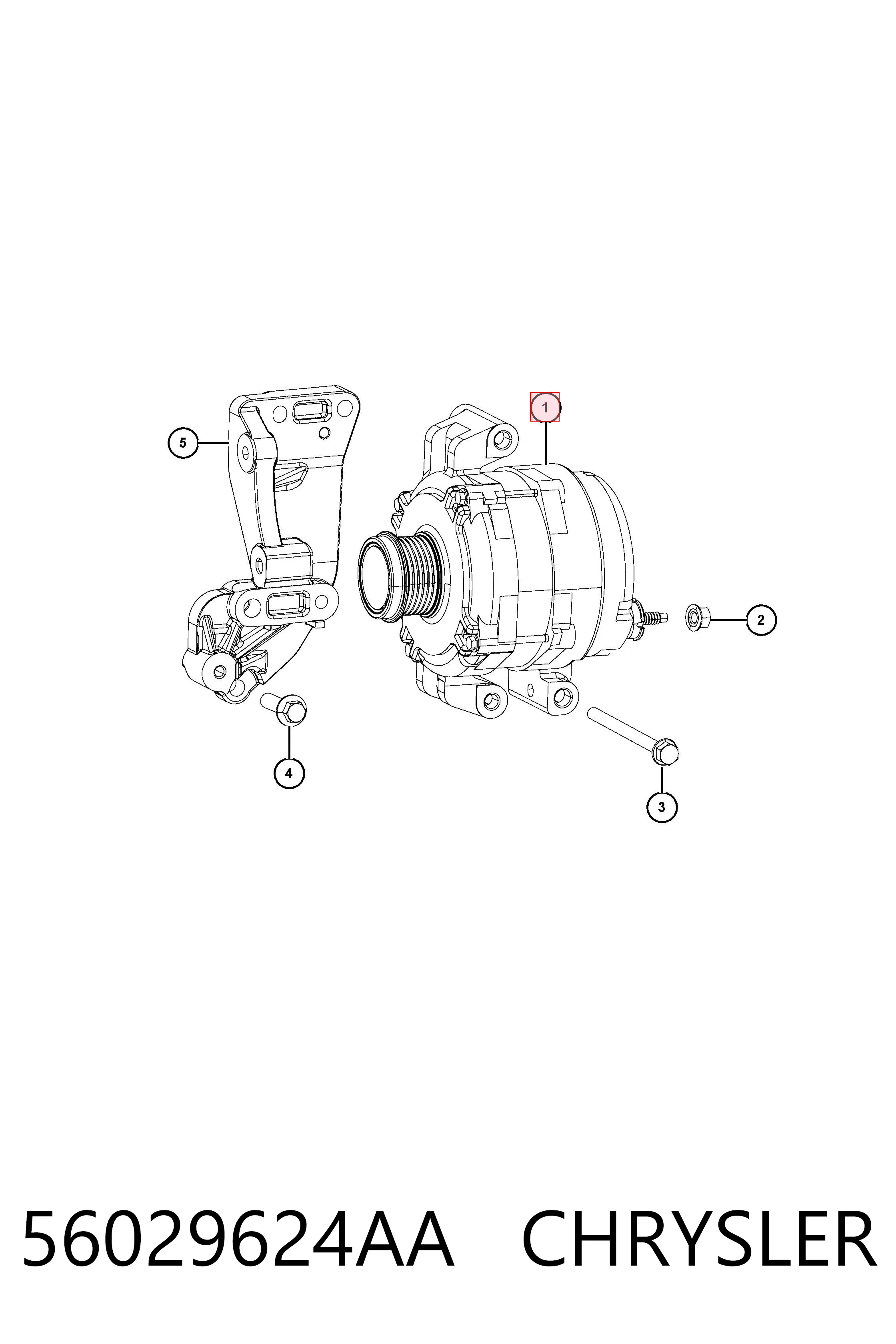 56029624AA Chrysler Alternator