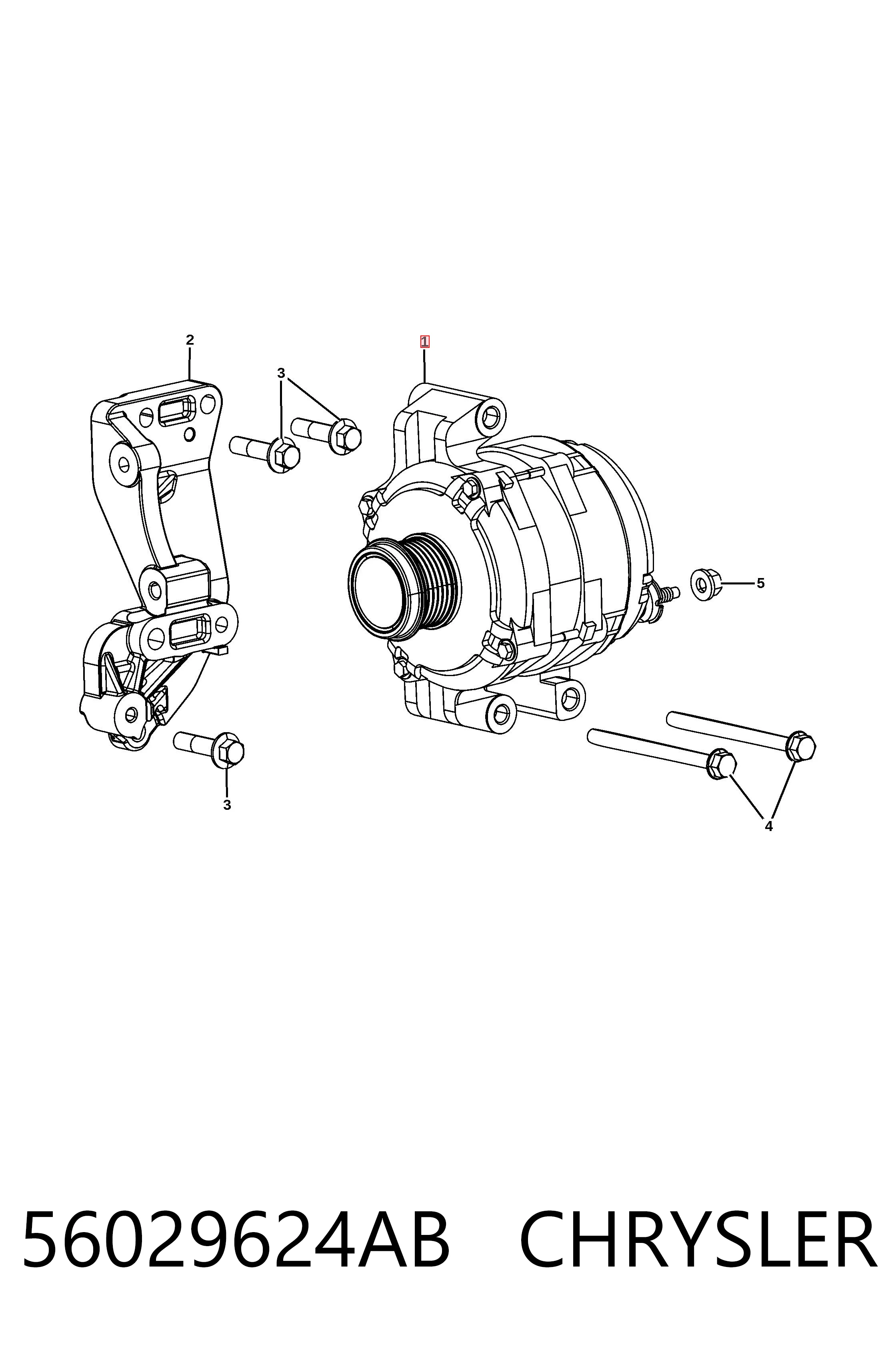 K56029624AB Fiat/Alfa/Lancia Alternator