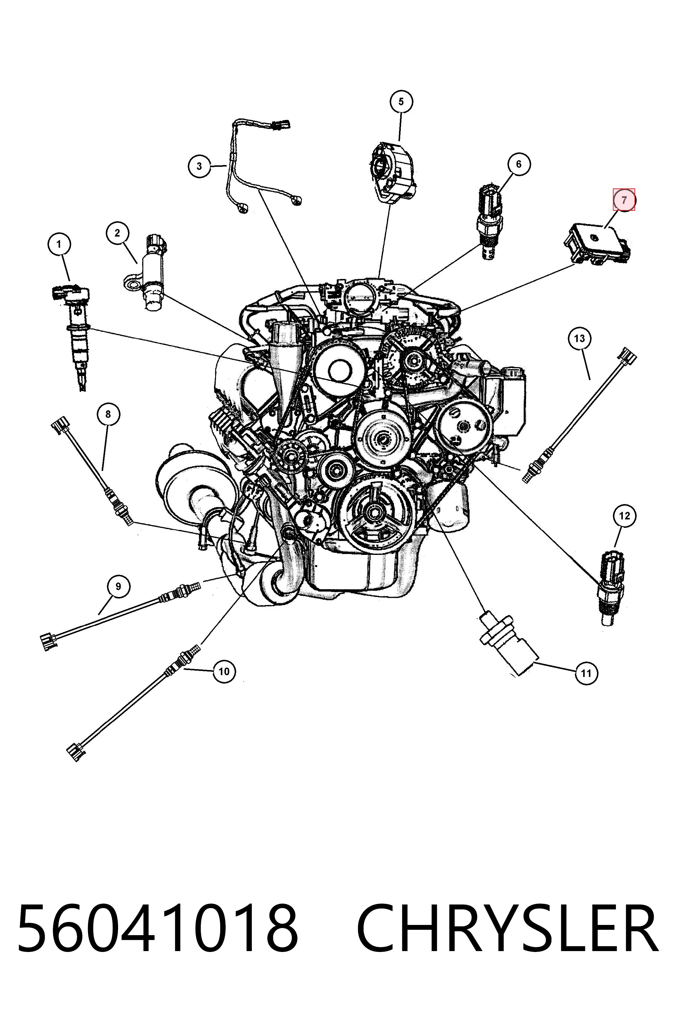 56041018 Chrysler Czujnik ciśnienia w kolektorze ssącym, MAP
