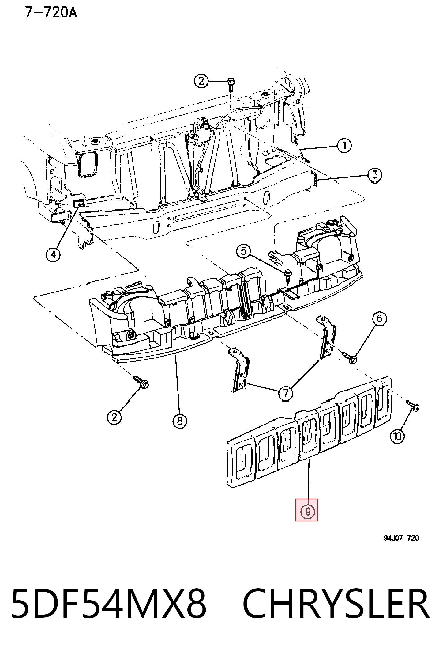 Atrapa chłodnicy Jeep Grand Cherokee SUV (EUROPA ZJ) (1991 - 1999) cena, od 49,83 USD