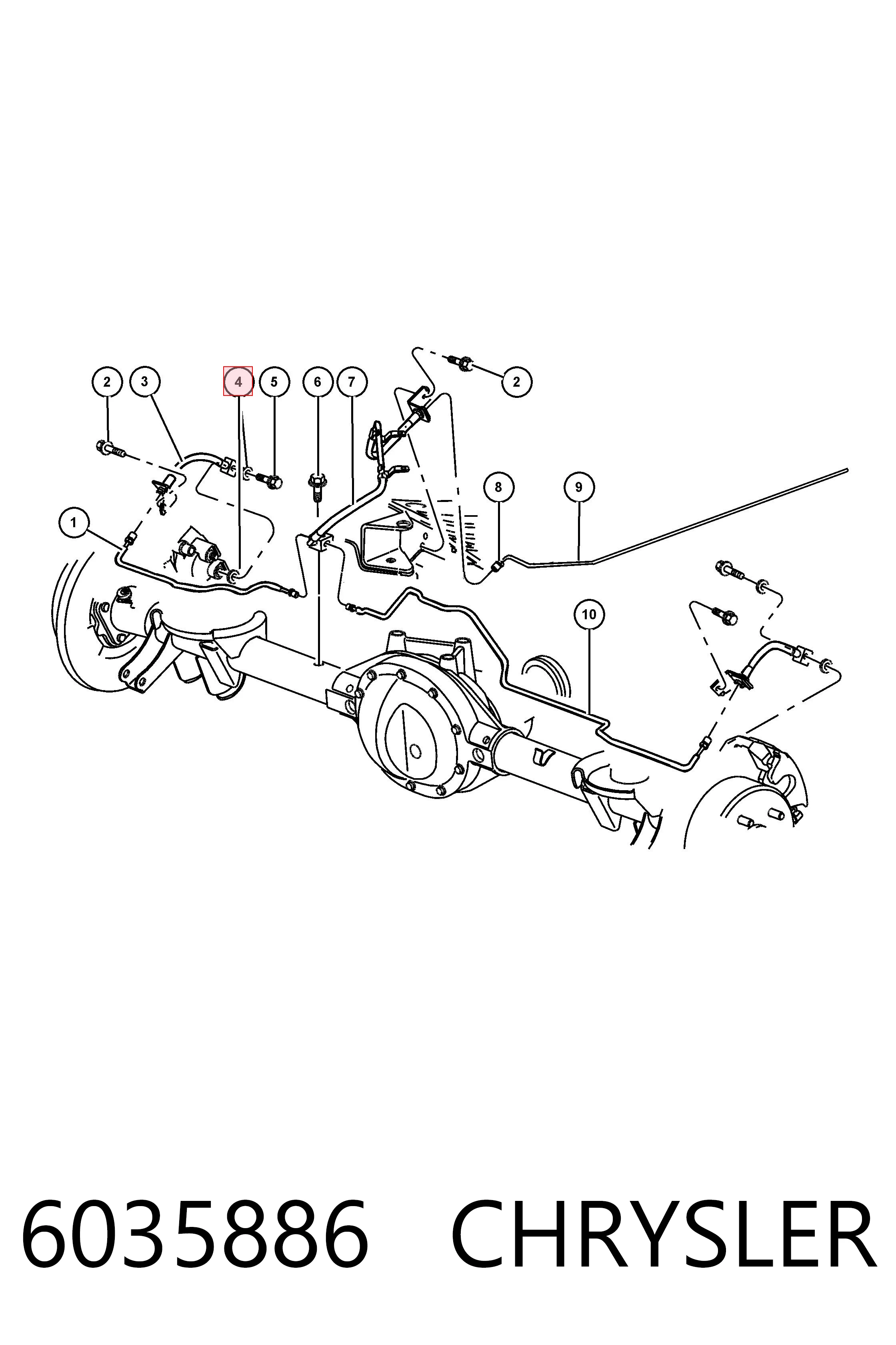 6035886 Chrysler Podkładka uszczelniająca przewodu hamulcowego