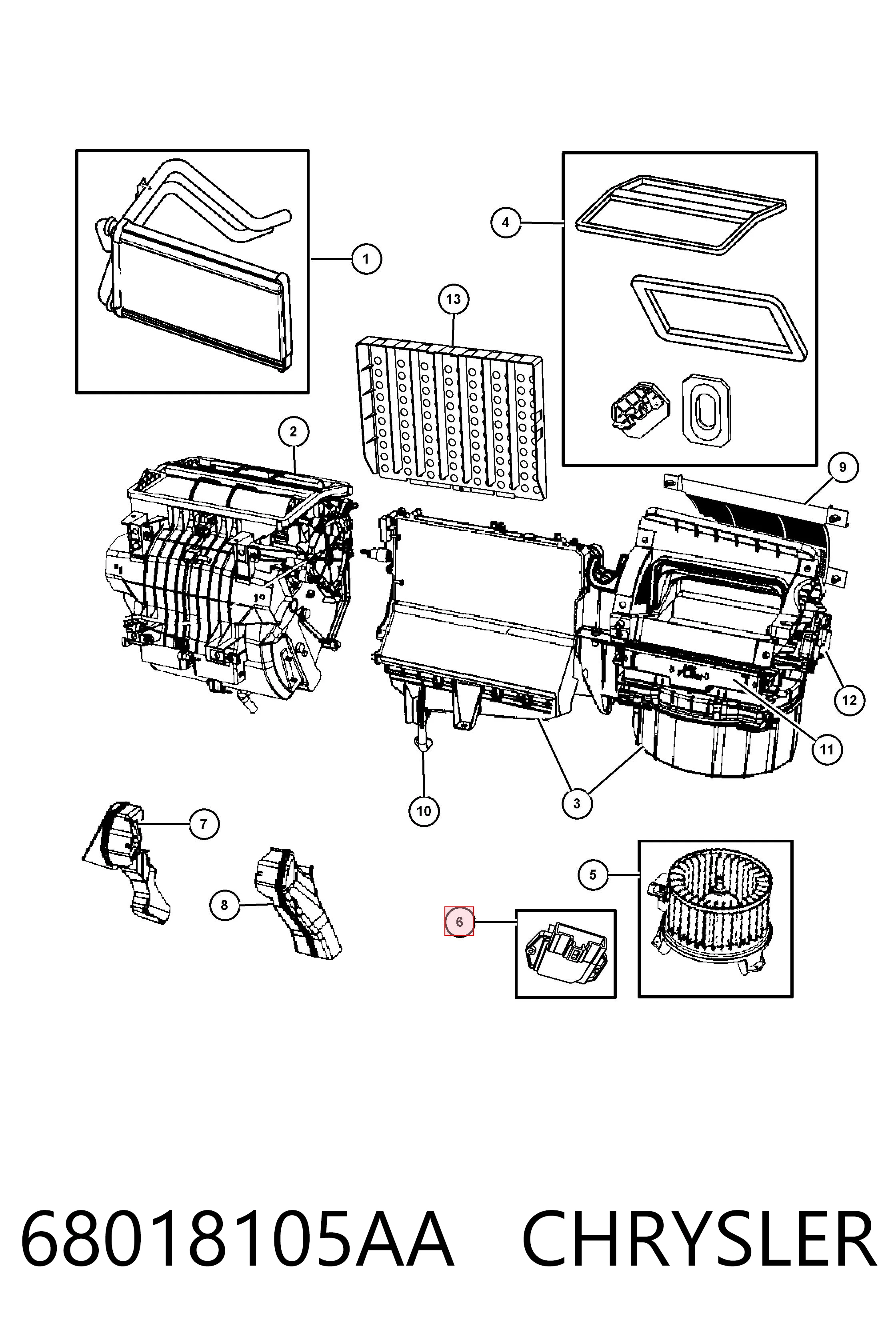 Rezystor wentylatora nagrzewnicy (ogrzewacza kabiny) do Dodge Caliber SXT PM