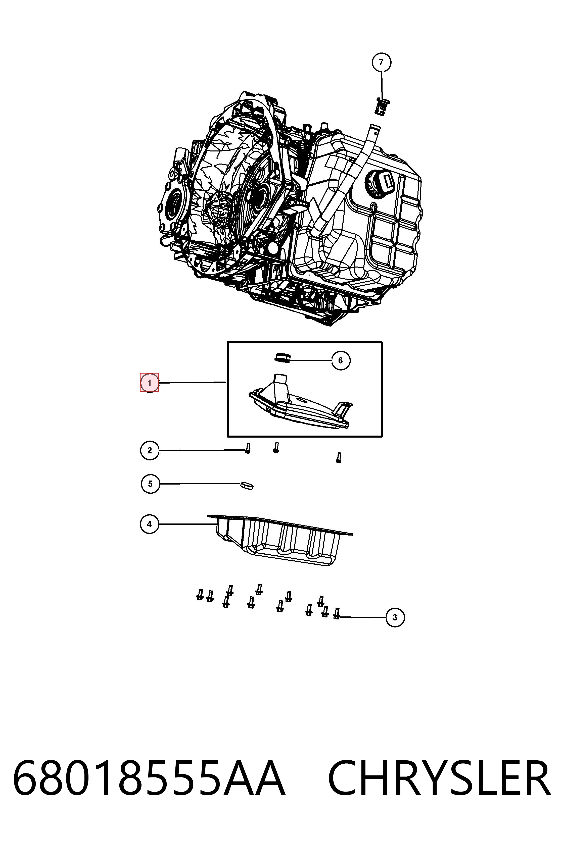 68018555AA Chrysler Filtr automatycznej skrzyni biegów