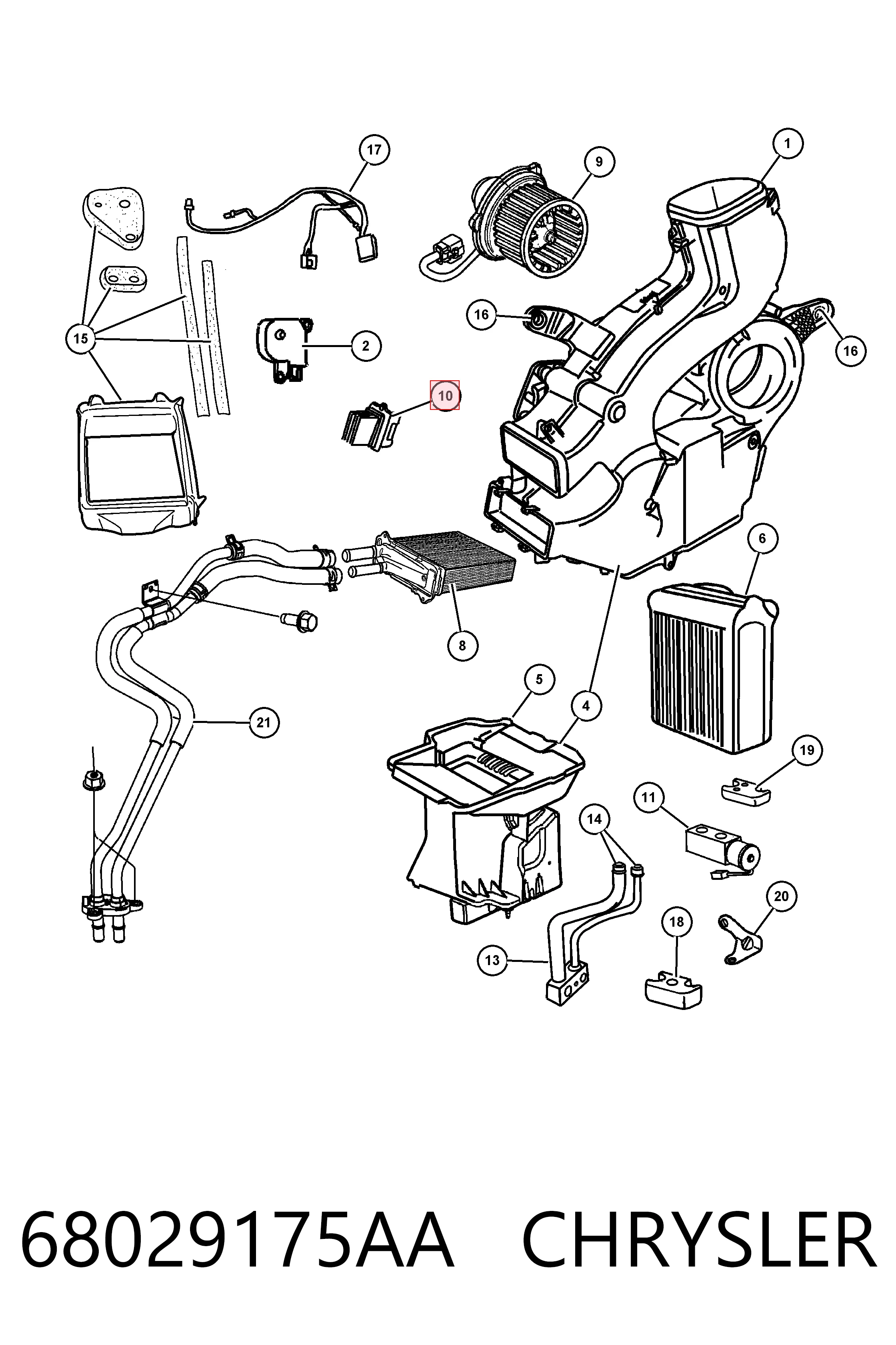 68029175AA Chrysler Rezystor wentylatora nagrzewnicy (ogrzewacza kabiny)