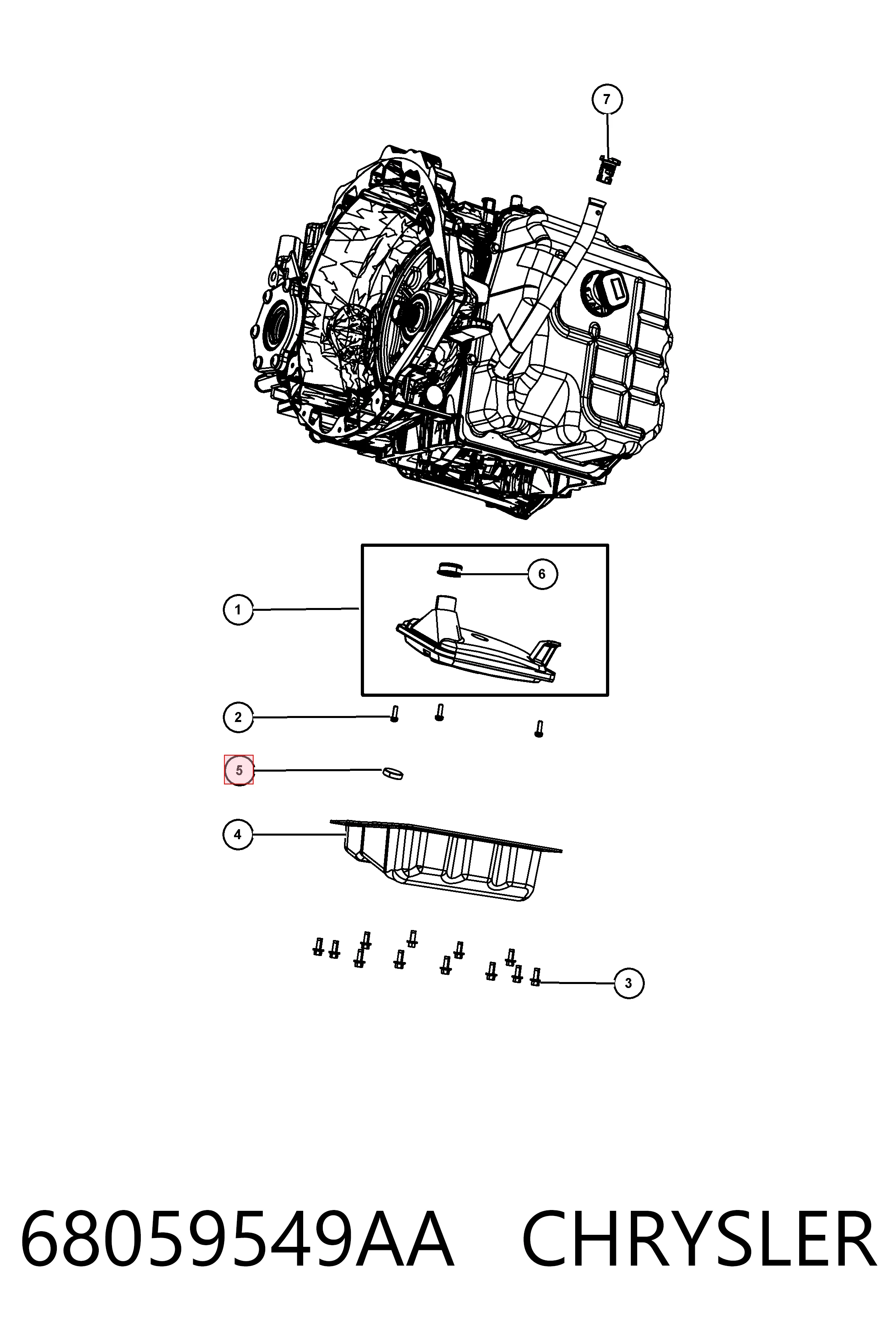 68059549AA Chrysler Filtr automatycznej skrzyni biegów