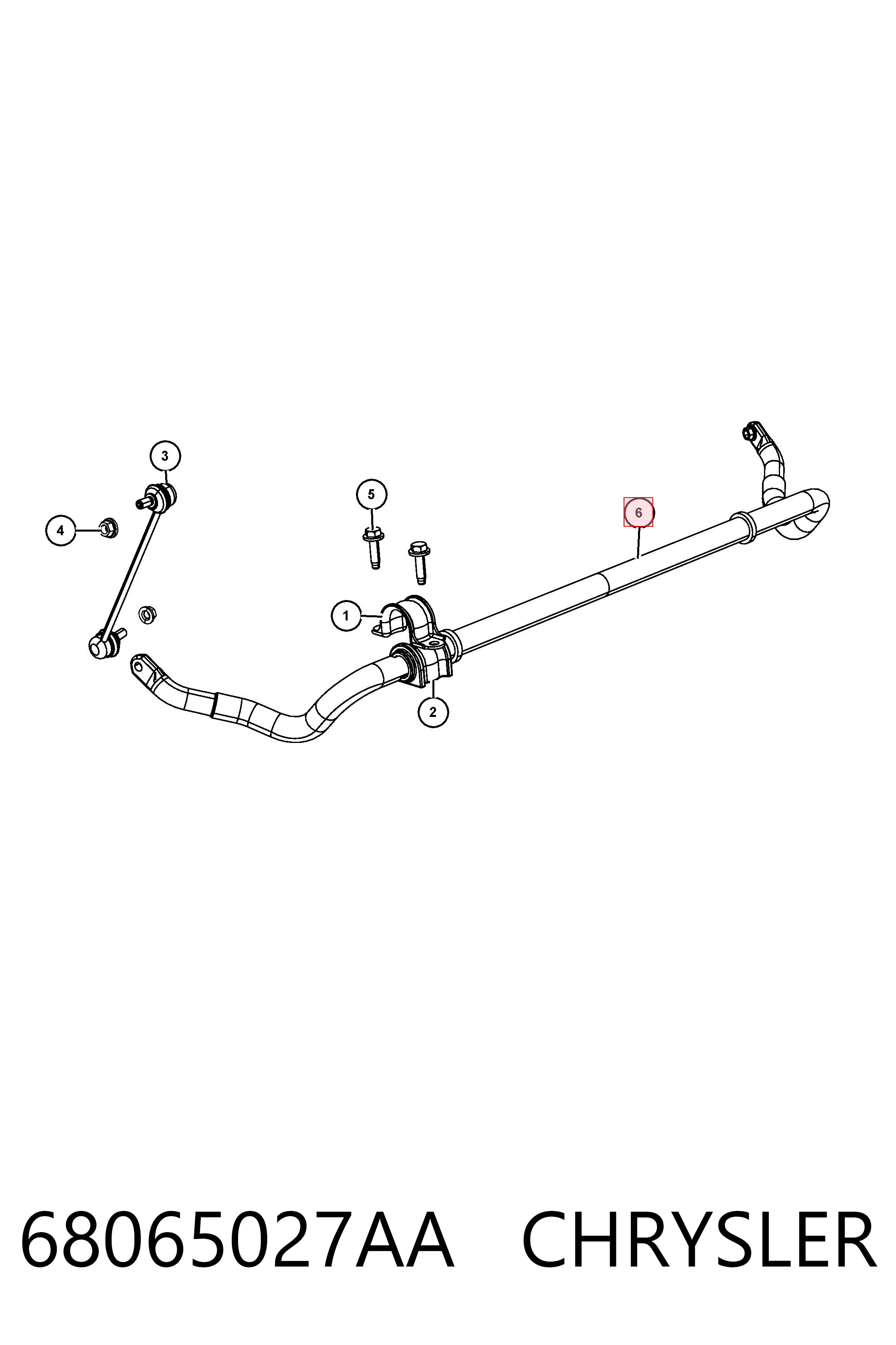 68065027AA Chrysler Stabilizator przedni