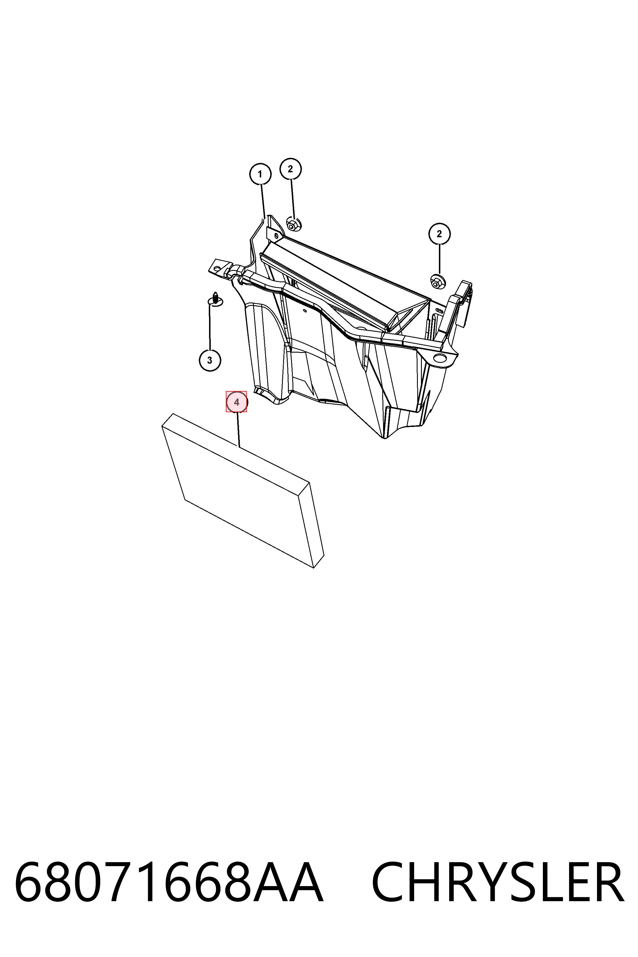 68071668AA Chrysler Filtr kabiny