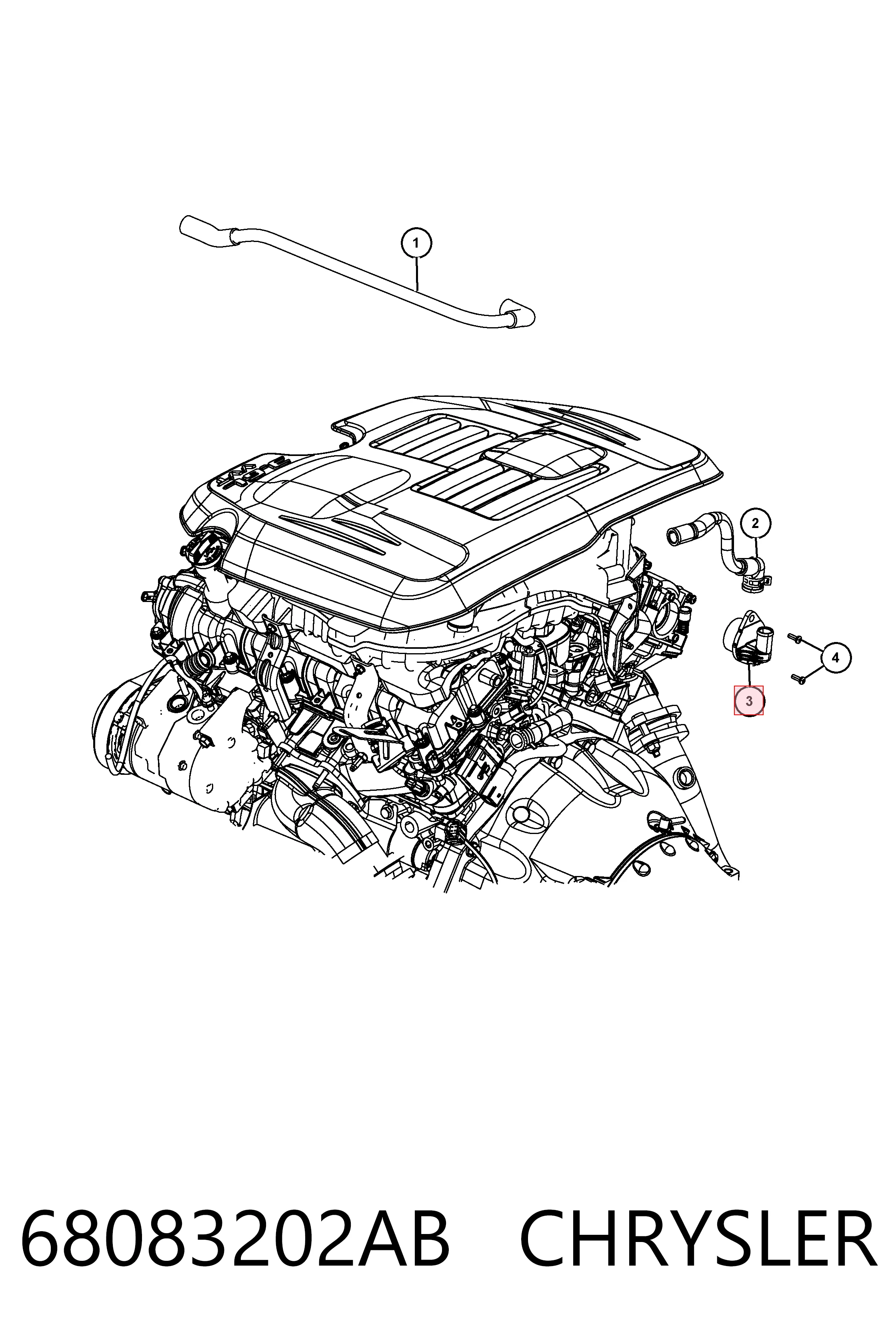 68083202AB Chrysler Zawór PCV odpowietrzający silnik