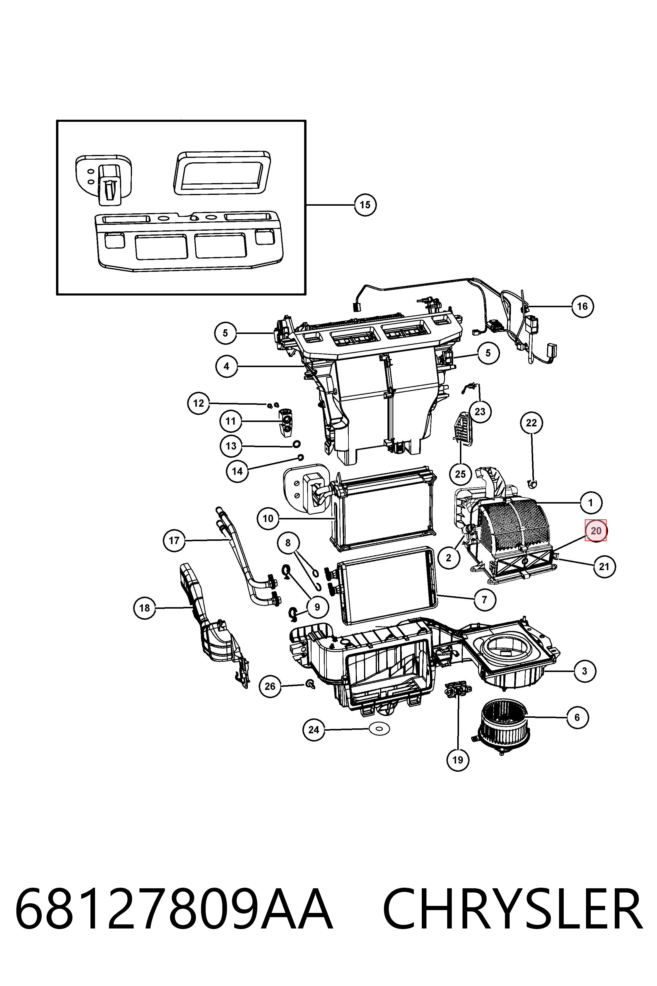 68127809AA Chrysler Filtr kabiny